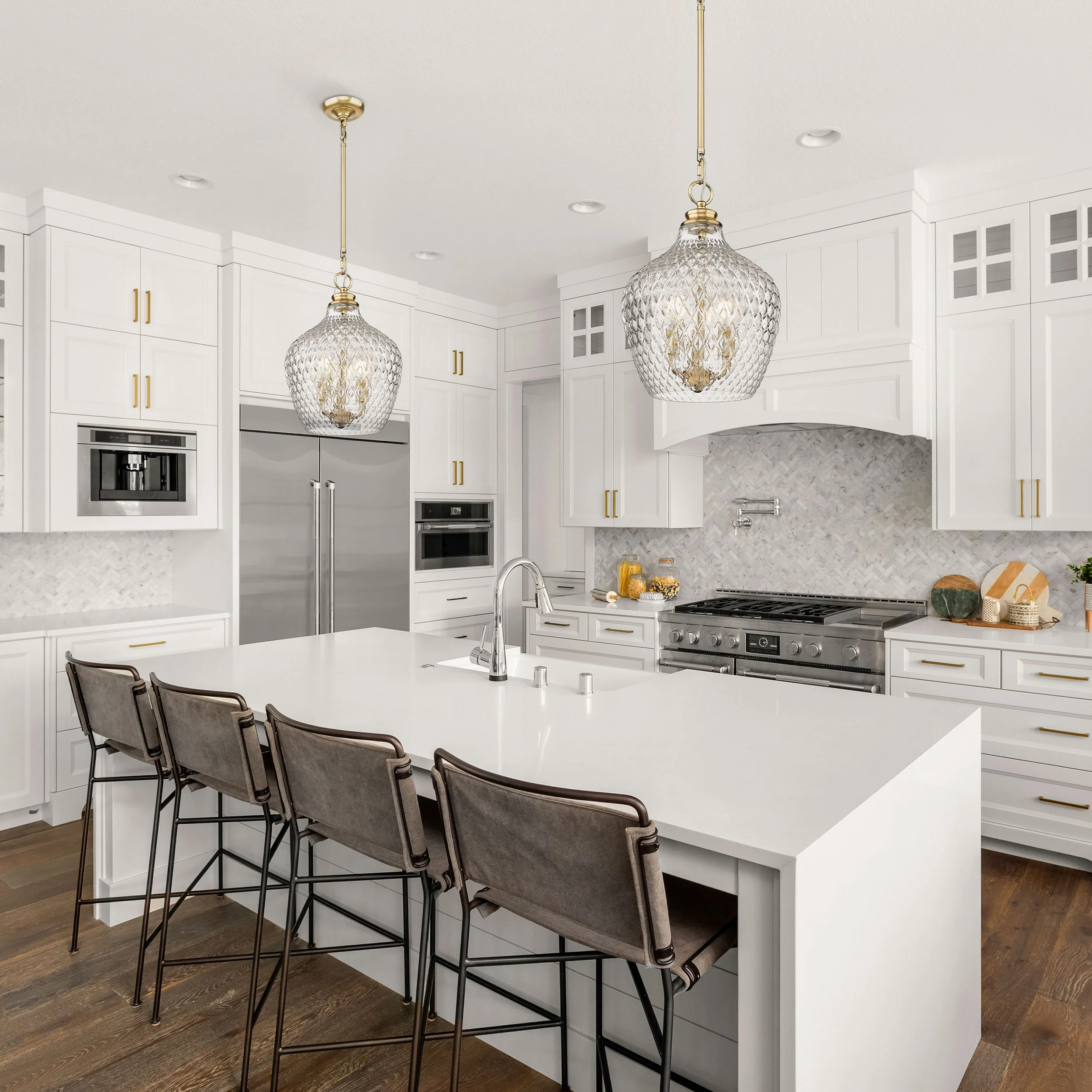 Golden Lighting Adeline 3-light Pendant in Modern Brushed Gold - Image 2