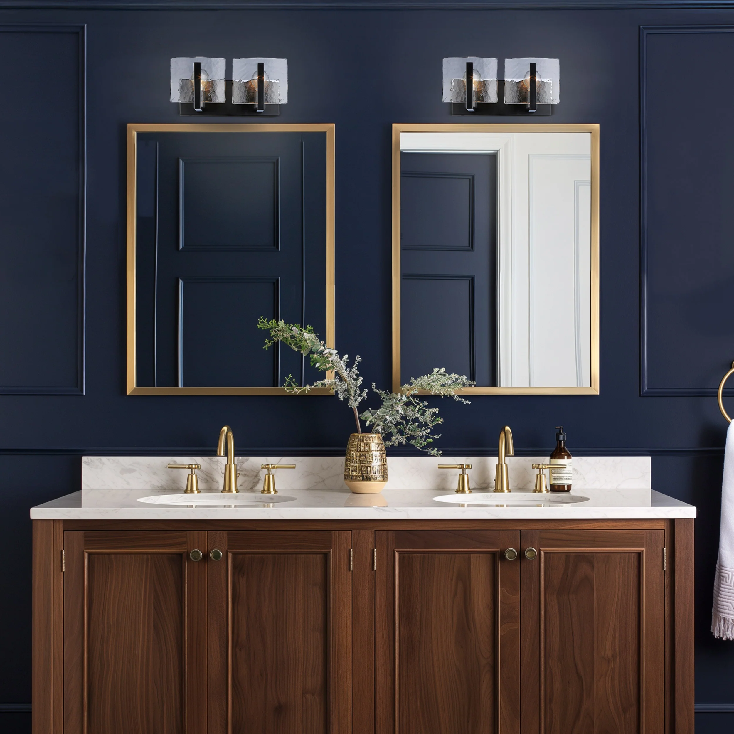 Golden Lighting Aenon 2-light Vanity in Matte Black - Image 2