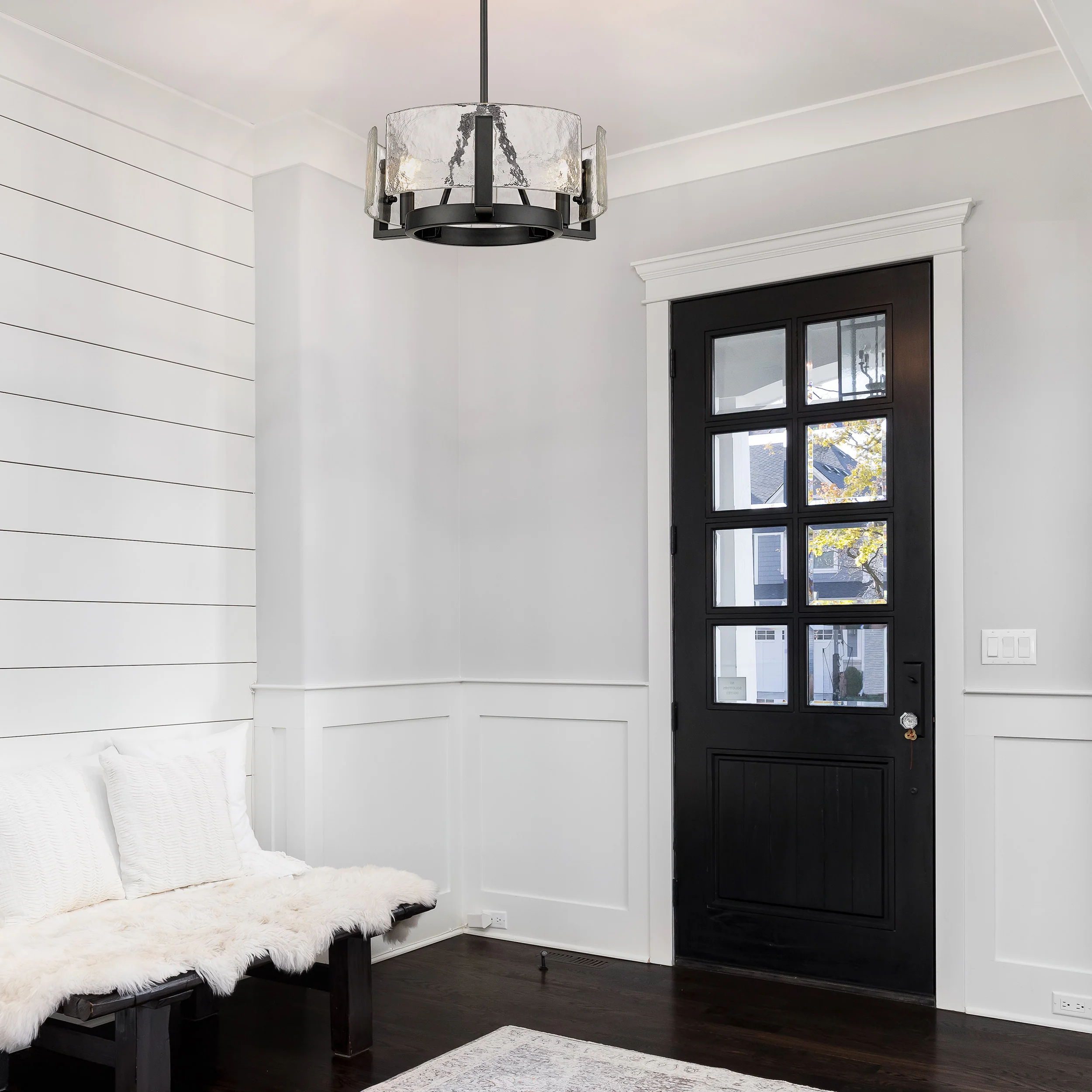 Golden Lighting Aenon 3-light Chandelier in Matte Black - Image 2