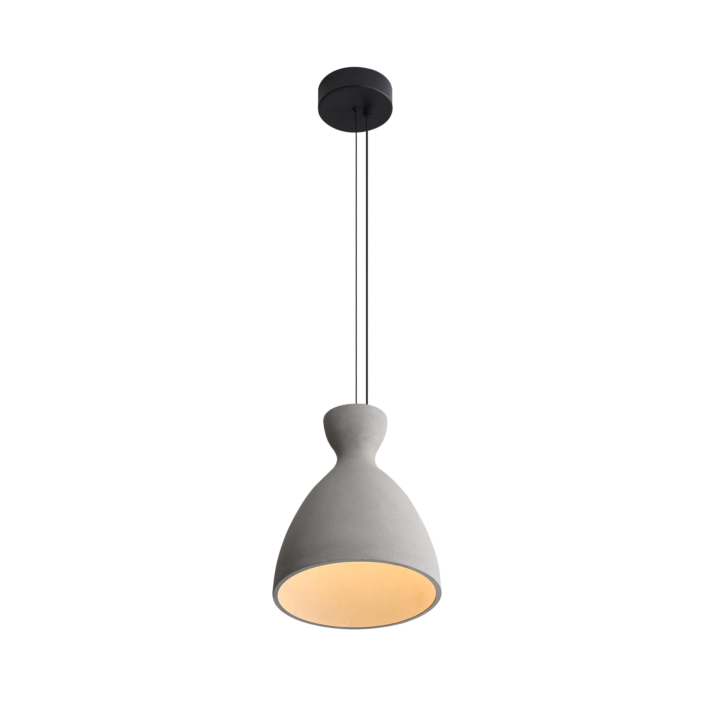 Golden Lighting Aethera 10in Integrated LED Pendant in Grey Cement - Image 2
