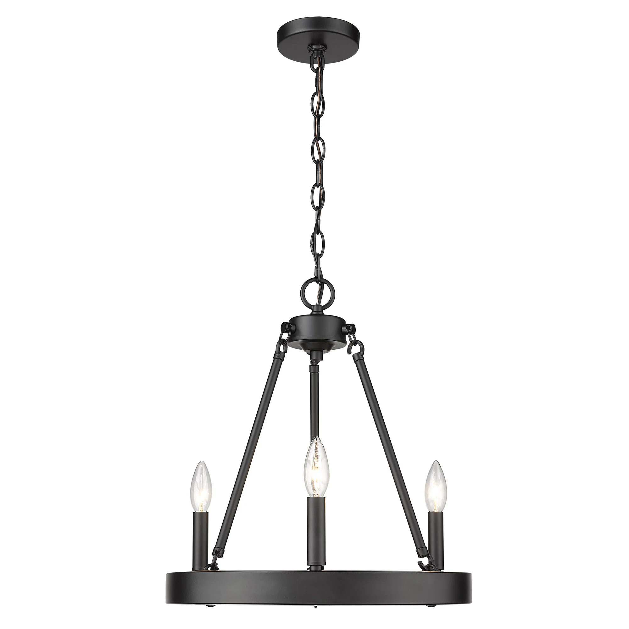 Golden Lighting Alastair 3-light Chandelier in Matte Black - Image 2