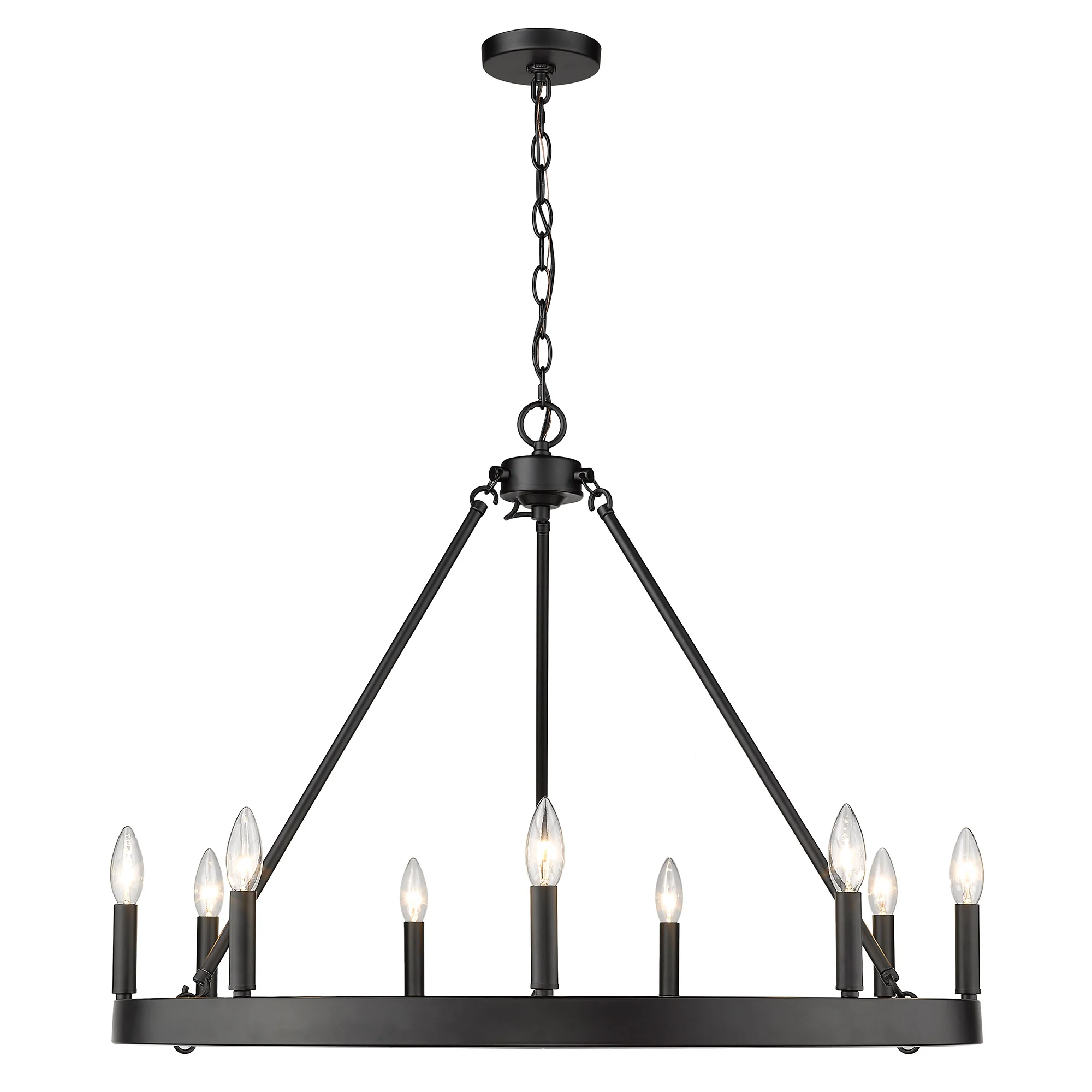 Golden Lighting Alastair 9-light Chandelier in Matte Black - Image 2