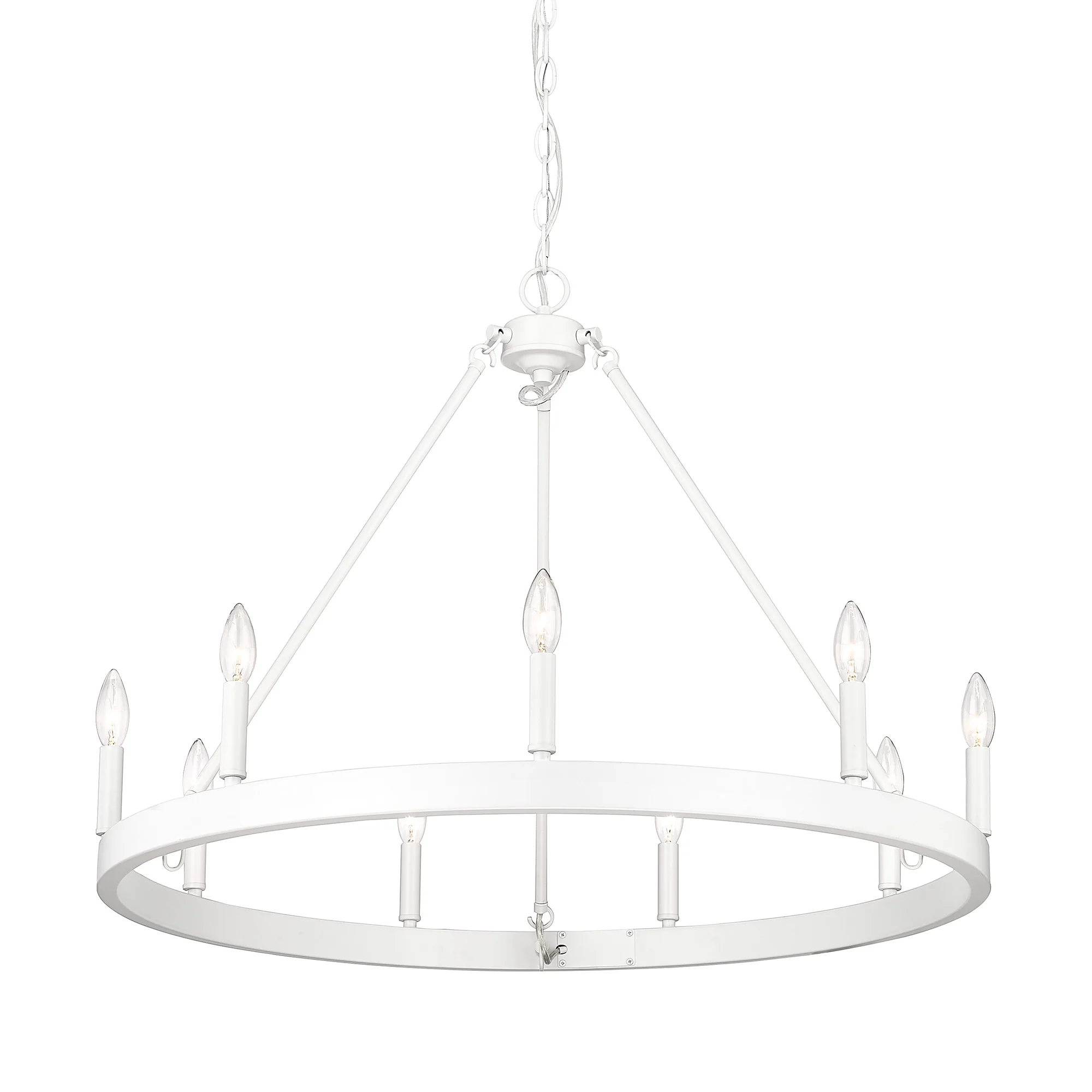 Golden Lighting Alastair 9-light Chandelier in Matte White - Image 2
