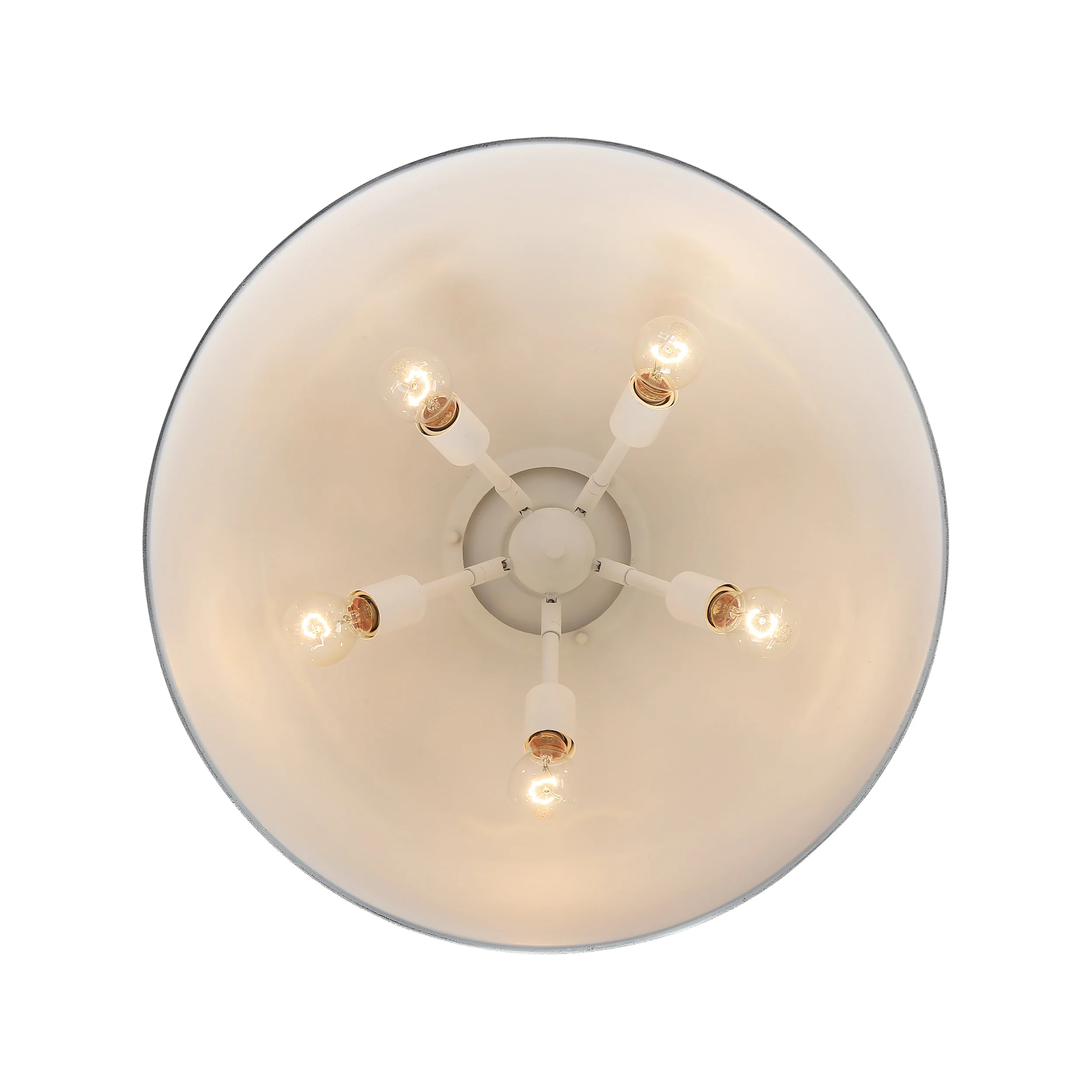 Golden Lighting Alison 5-light Pendant in Vintage Gold and Antique Ivory shade - Image 2