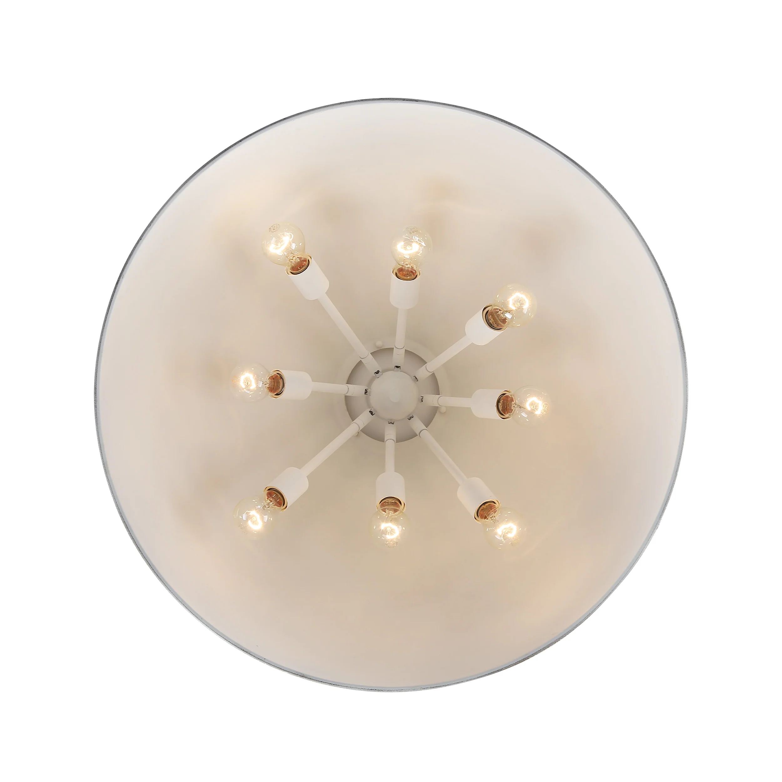 Golden Lighting Alison 8-light Pendant in Vintage Gold and Antique Ivory shade - Image 2