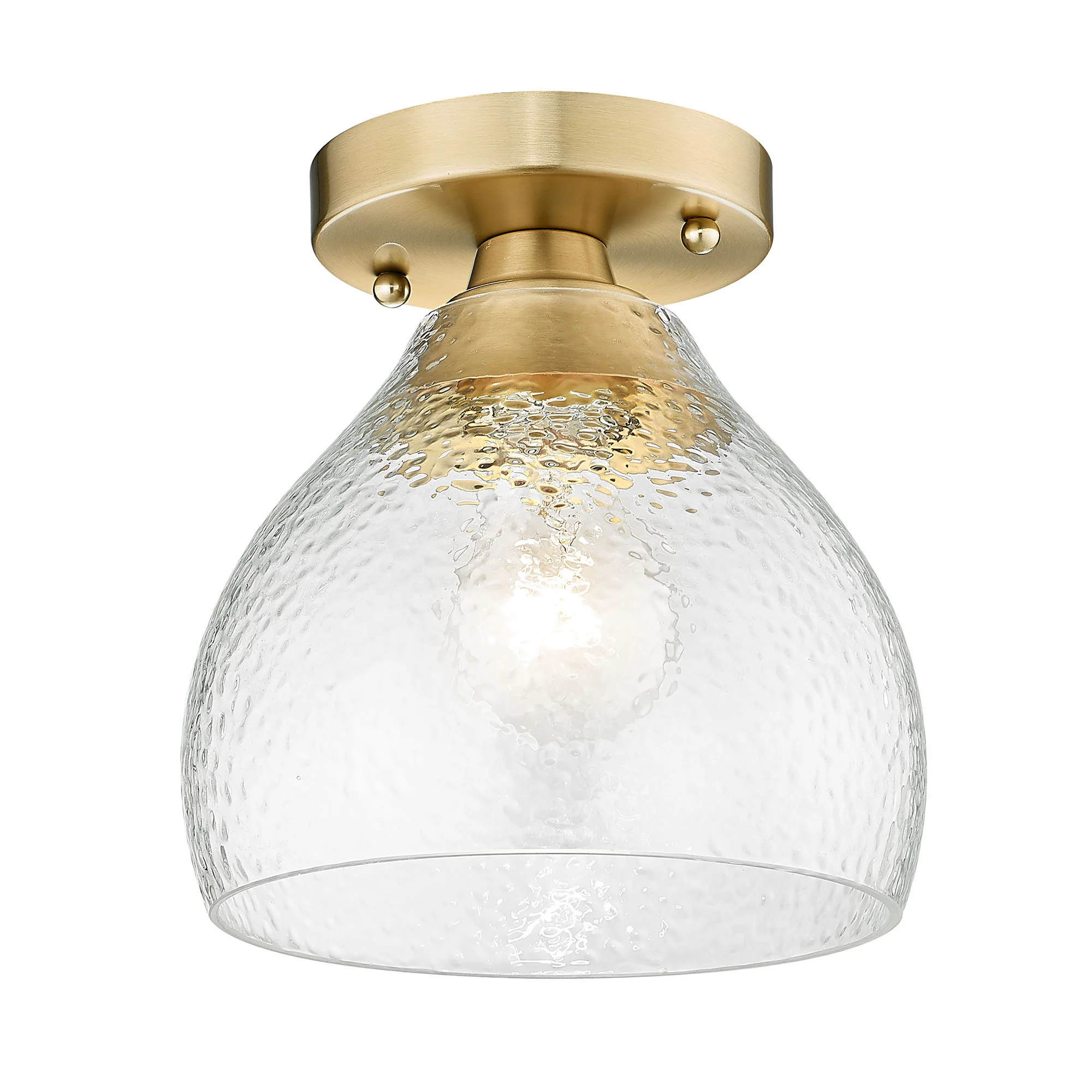 Golden Lighting Ariella 1-light Semi-Flush Mount in Brushed Champagne Brass - Image 2