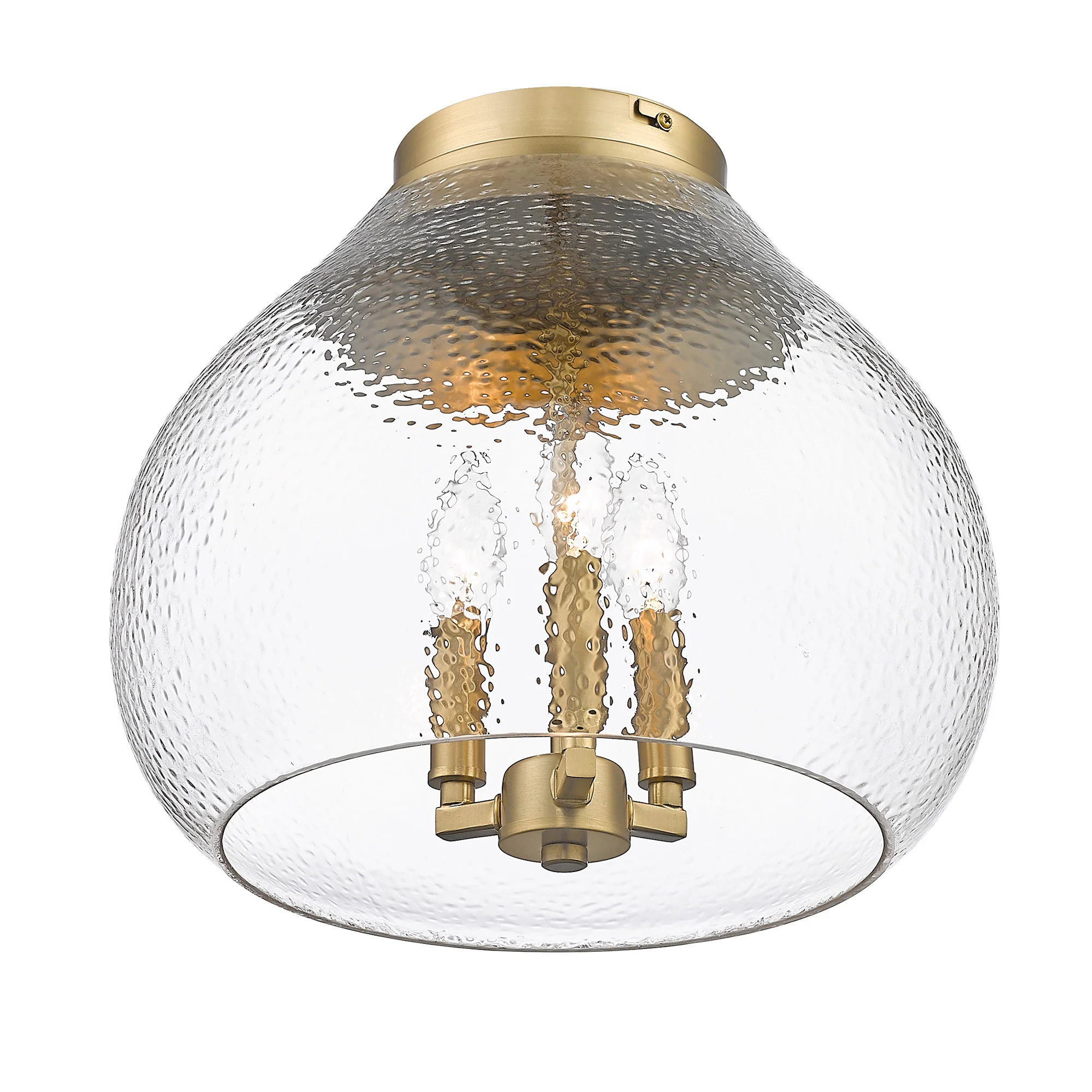 Golden Lighting Ariella 3-light Flush Mount in Brushed Champagne Brass - Image 2