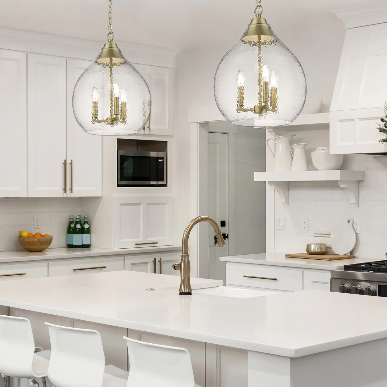 Golden Lighting Ariella 3-light Pendant in Brushed Champagne Brass - Image 2