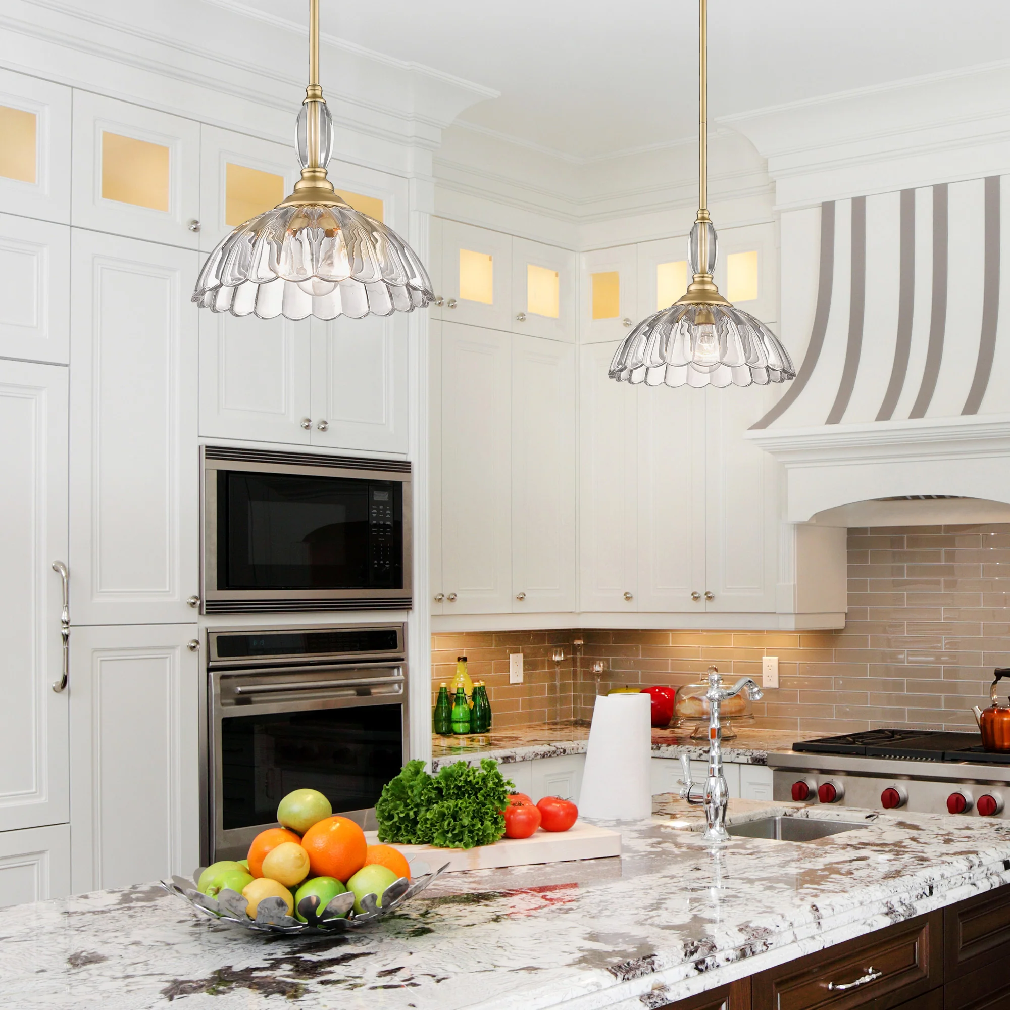 Golden Lighting Audra 1-light Pendant in Brushed Champagne Brass - Image 2
