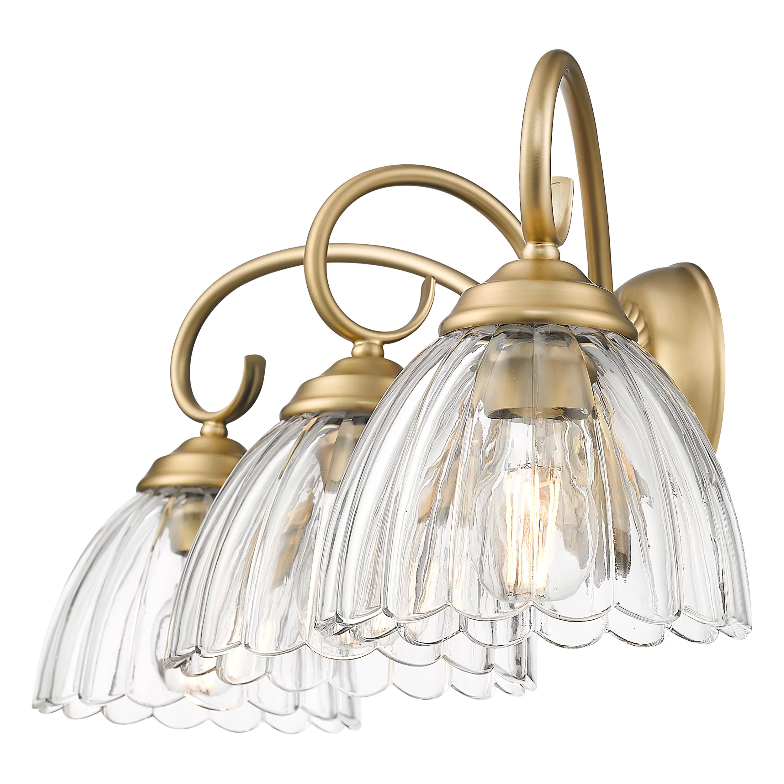 Golden Lighting Audra 3-light Vanity in Brushed Champagne Brass - Image 2