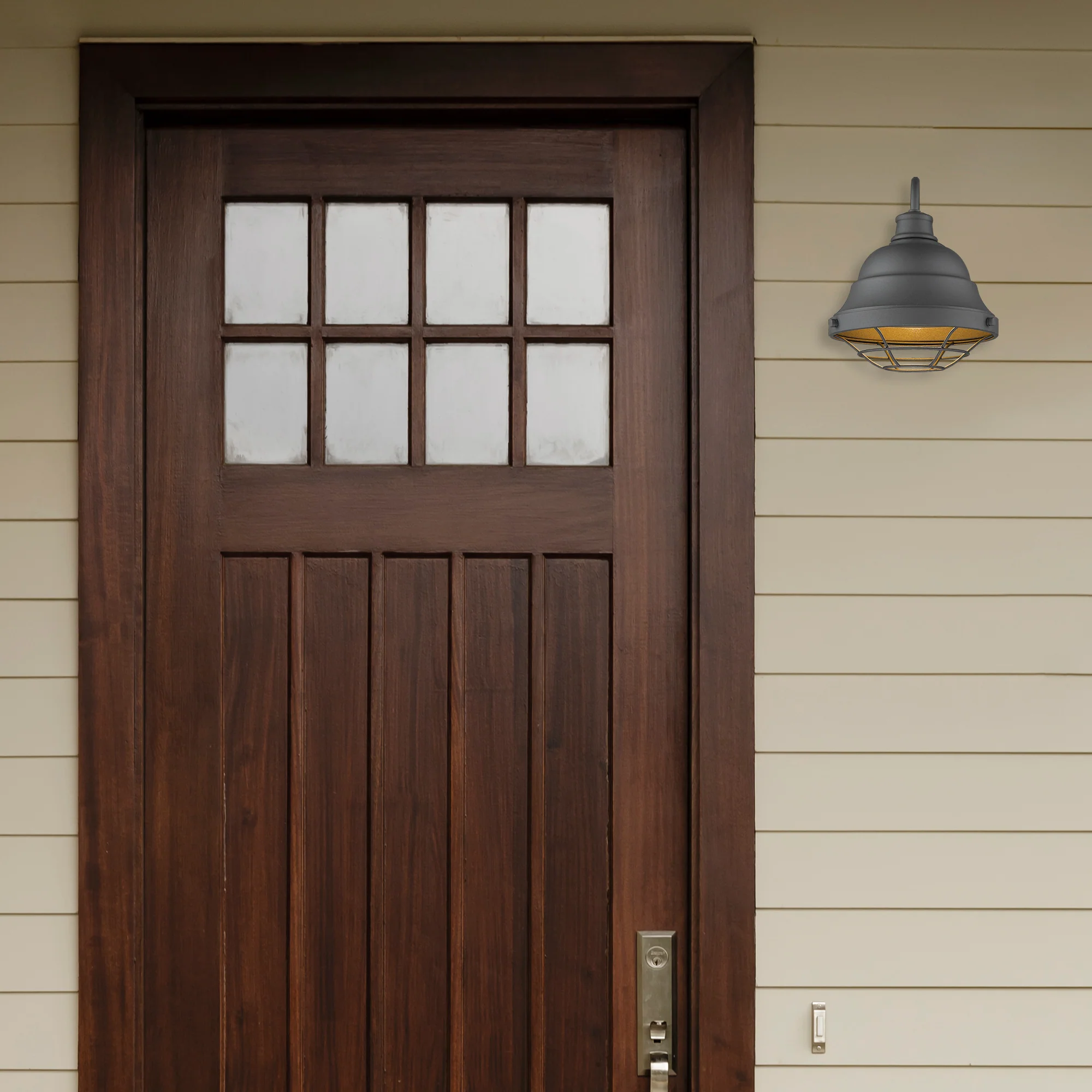 Golden Lighting Bartlett 1-light Outdoor Wall in Natural Black - Image 2
