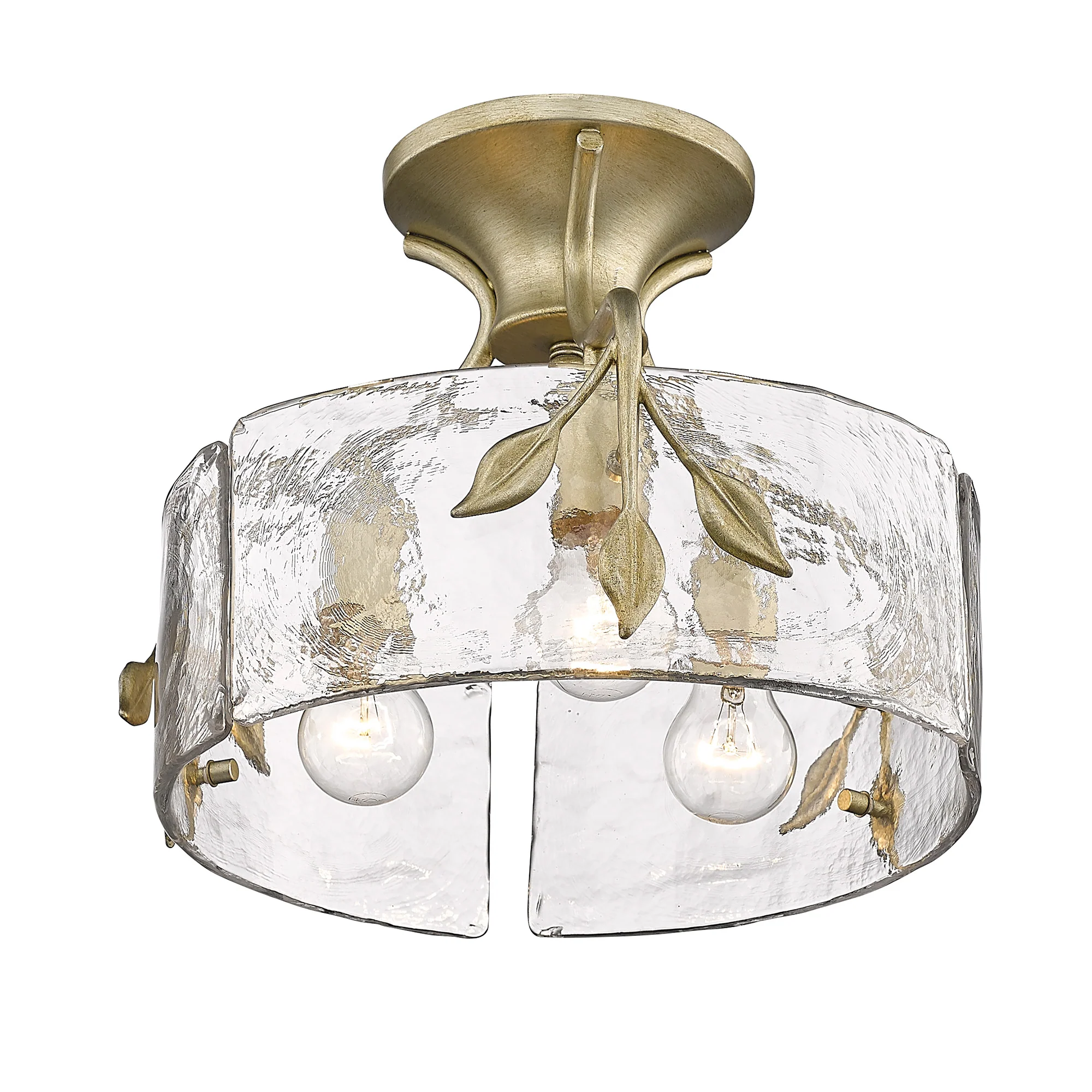 Golden Lighting Calla 3-light Semi-Flush Mount in White Gold - Image 2