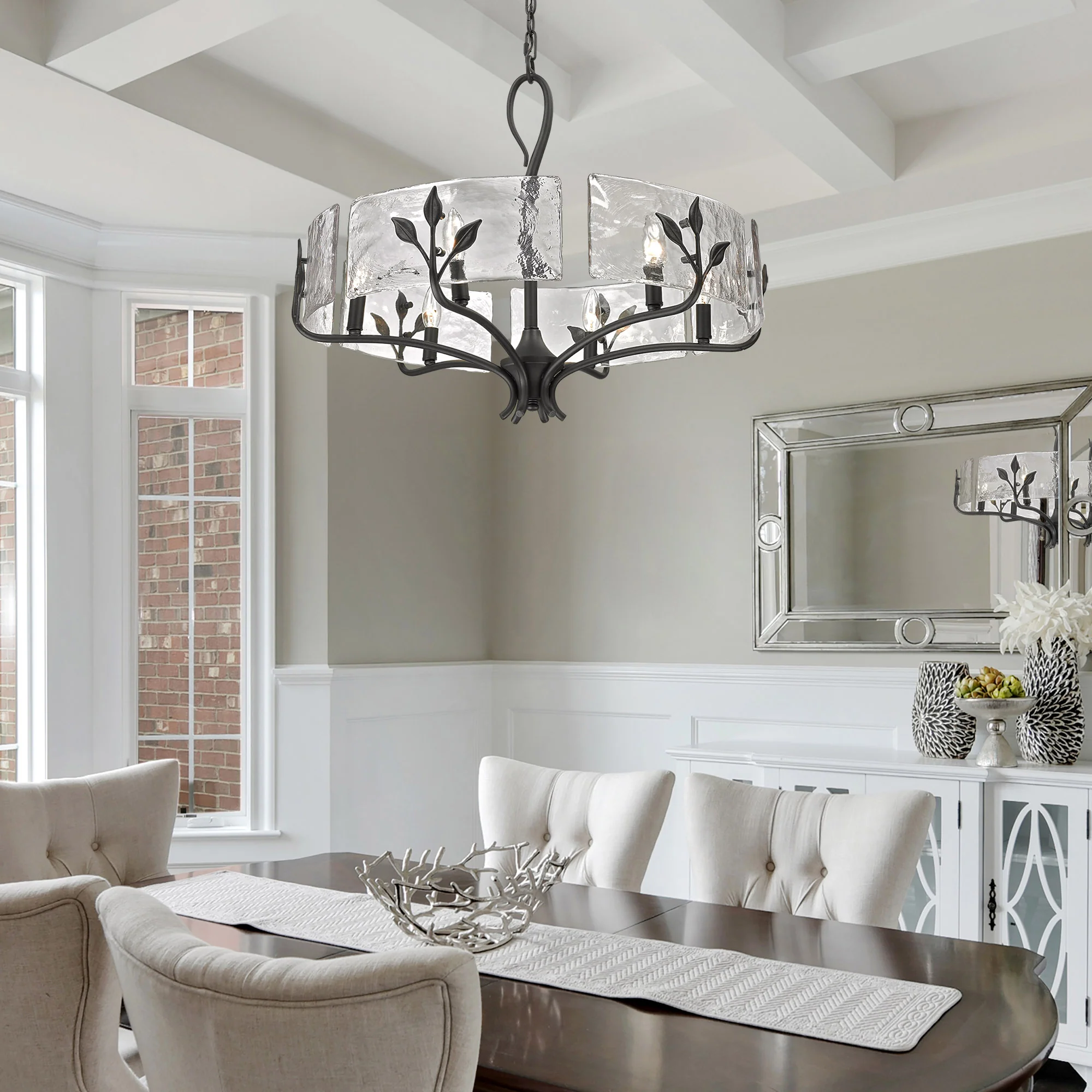 Golden Lighting Calla 6-light Chandelier in Natural Black - Image 2