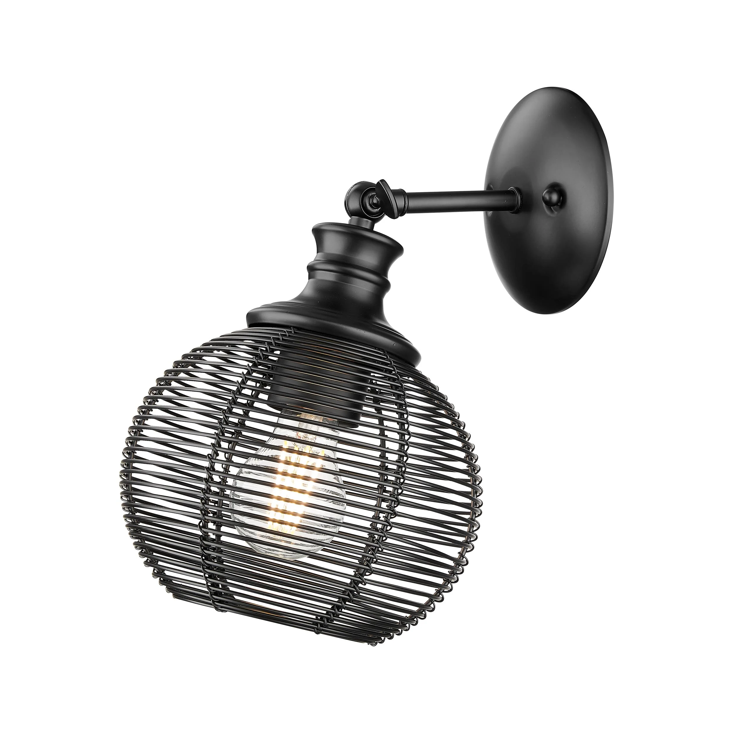 Golden Lighting Calypso 1-light Wall Sconce in Matte Black - Image 2