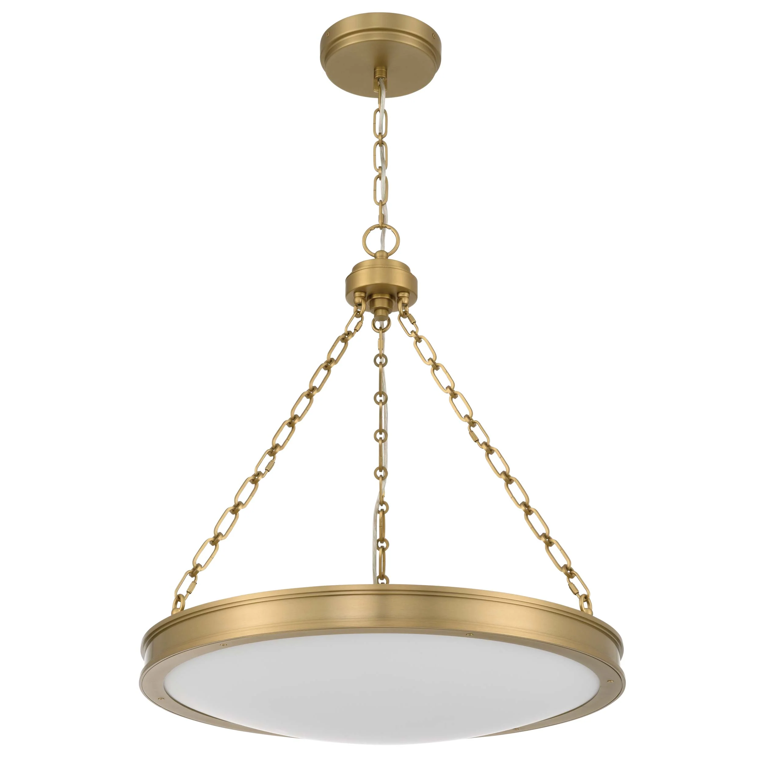 Golden Lighting Cameron Integrated LED 24in Pendant in Brushed Champagne Brass with Etched Glass - Image 2