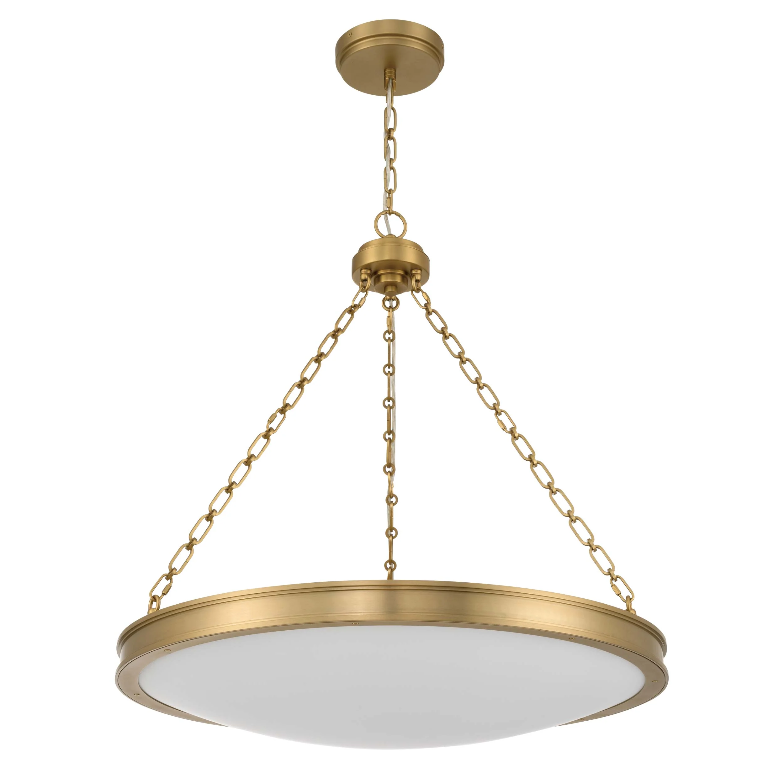 Golden Lighting Cameron Integrated LED 30in Pendant in Brushed Champagne Brass with Etched Glass - Image 2