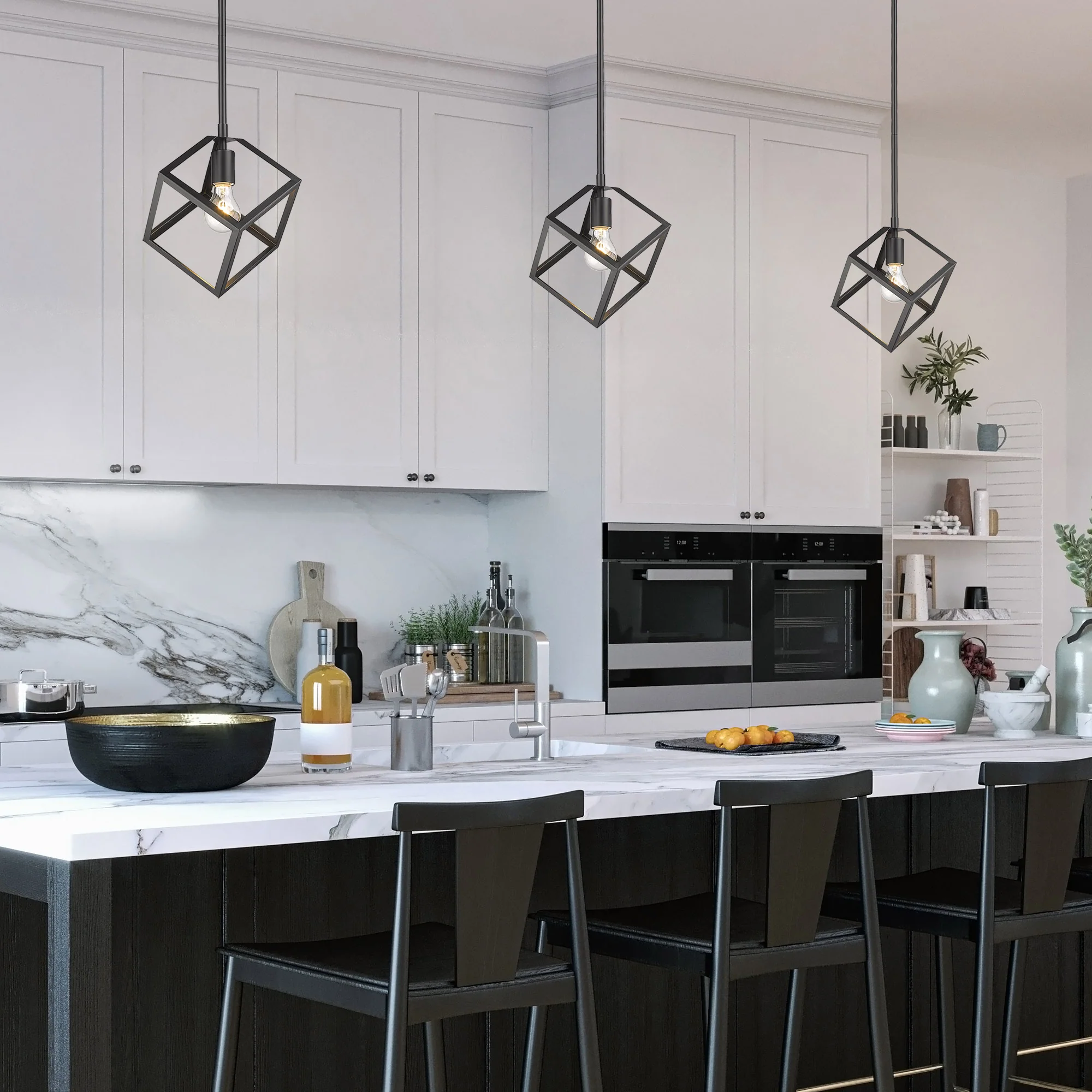 Golden Lighting Cassio 1-light Pendant in Matte Black - Image 2