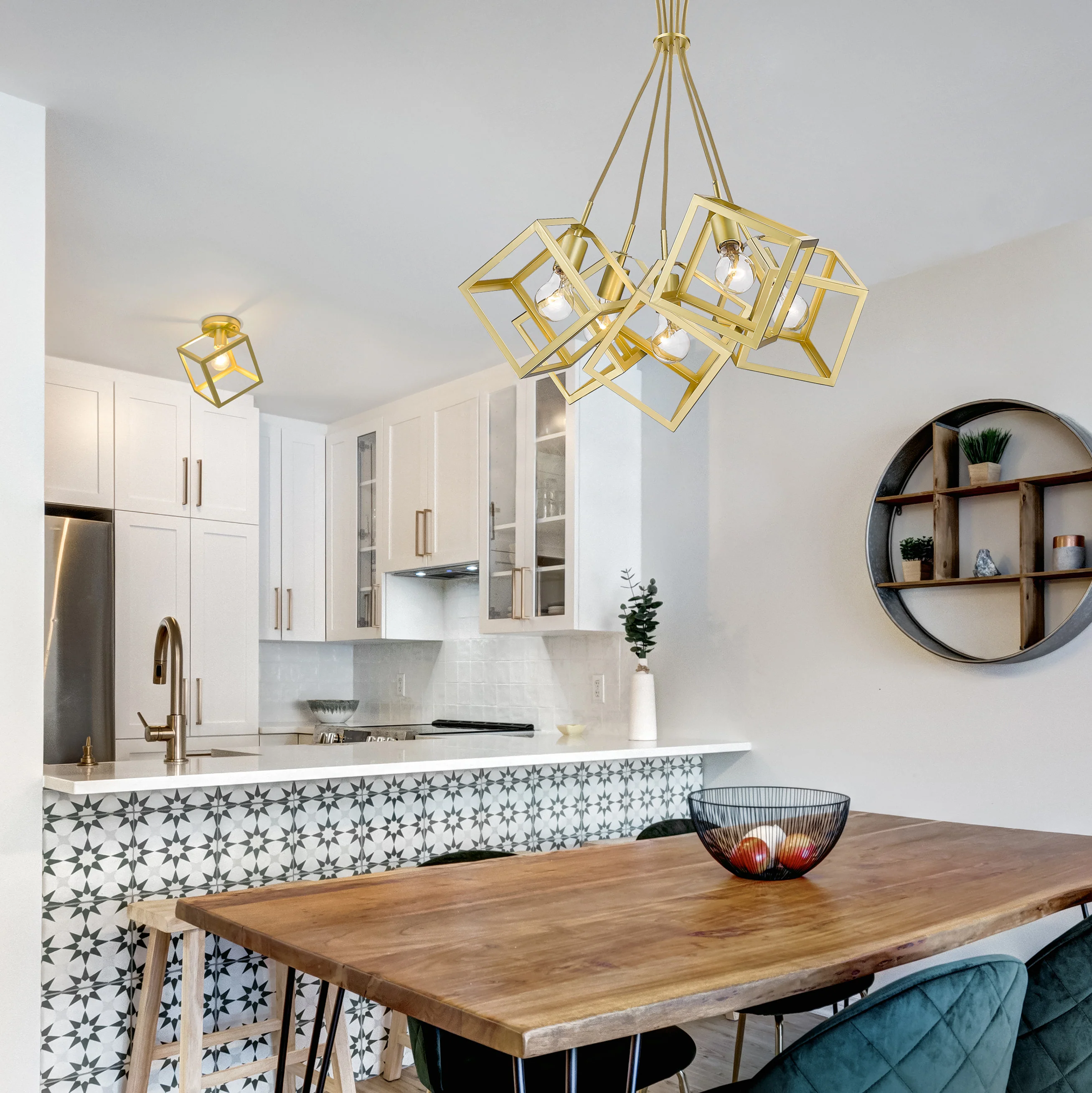 Golden Lighting Cassio 5-light Chandelier in Olympic Gold - Image 2
