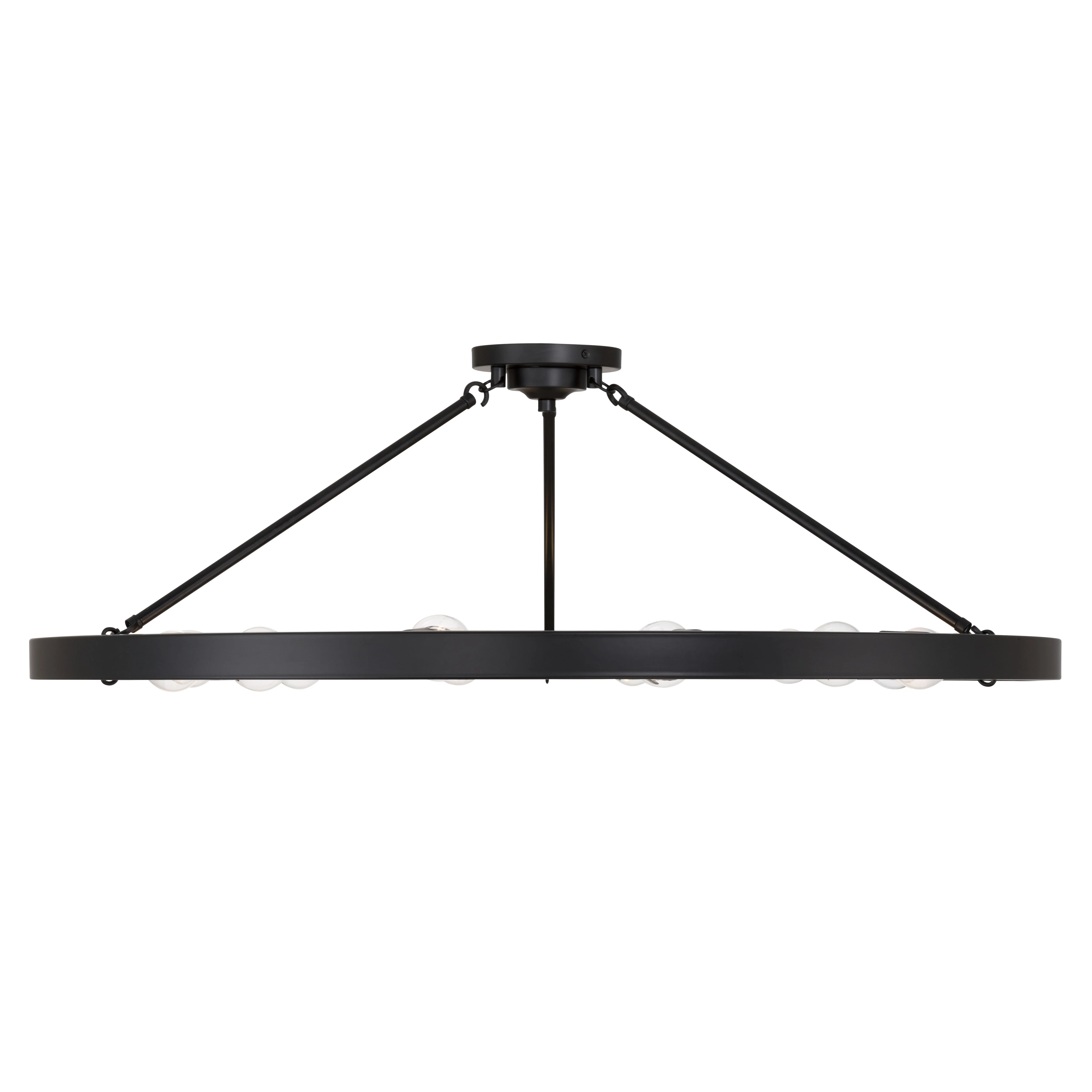 Golden Lighting Castile 12-light Semi-Flush Mount in Matte Black - Image 2