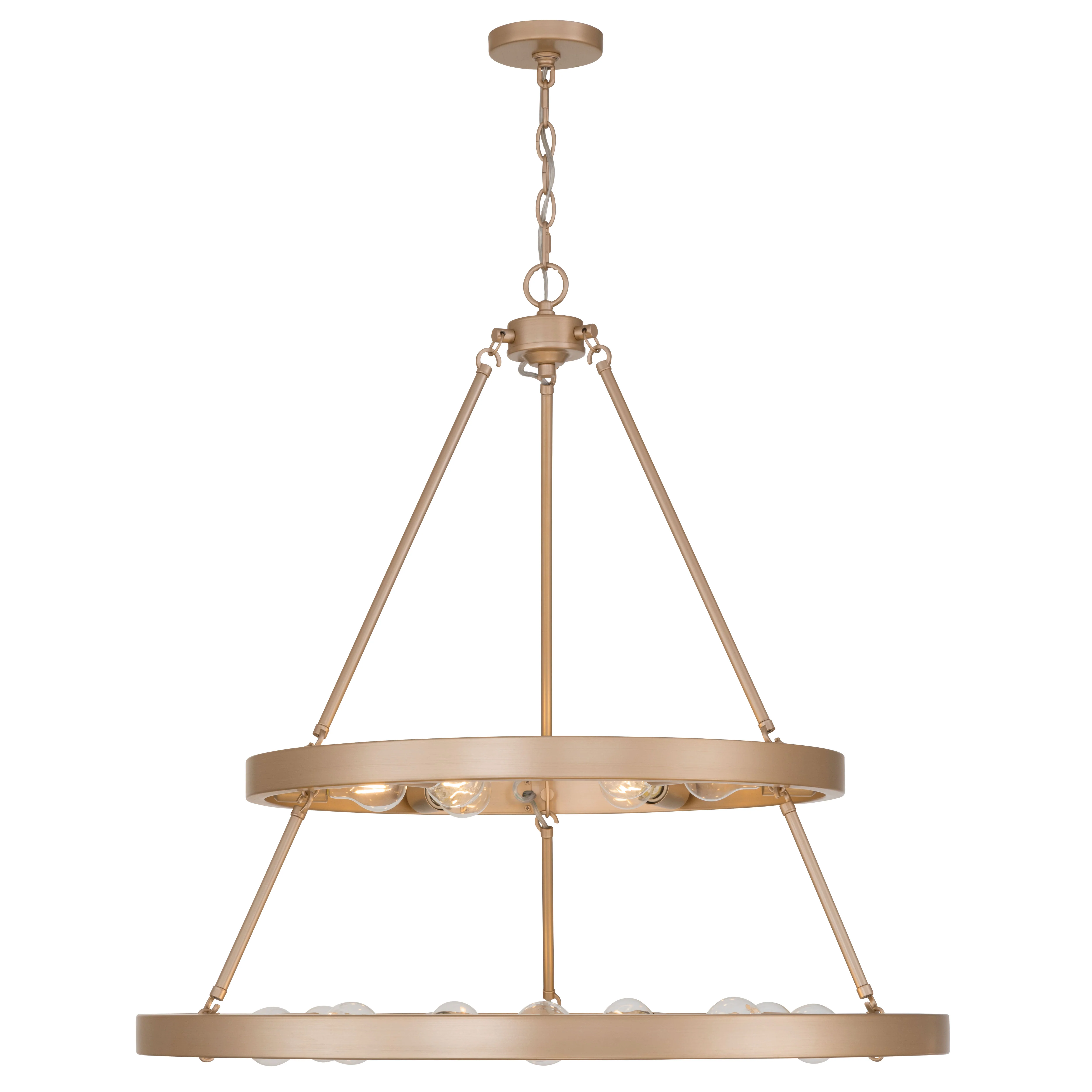Golden Lighting Castile 15-light 2-tier Chandelier (6+9) in French Gold - Image 2