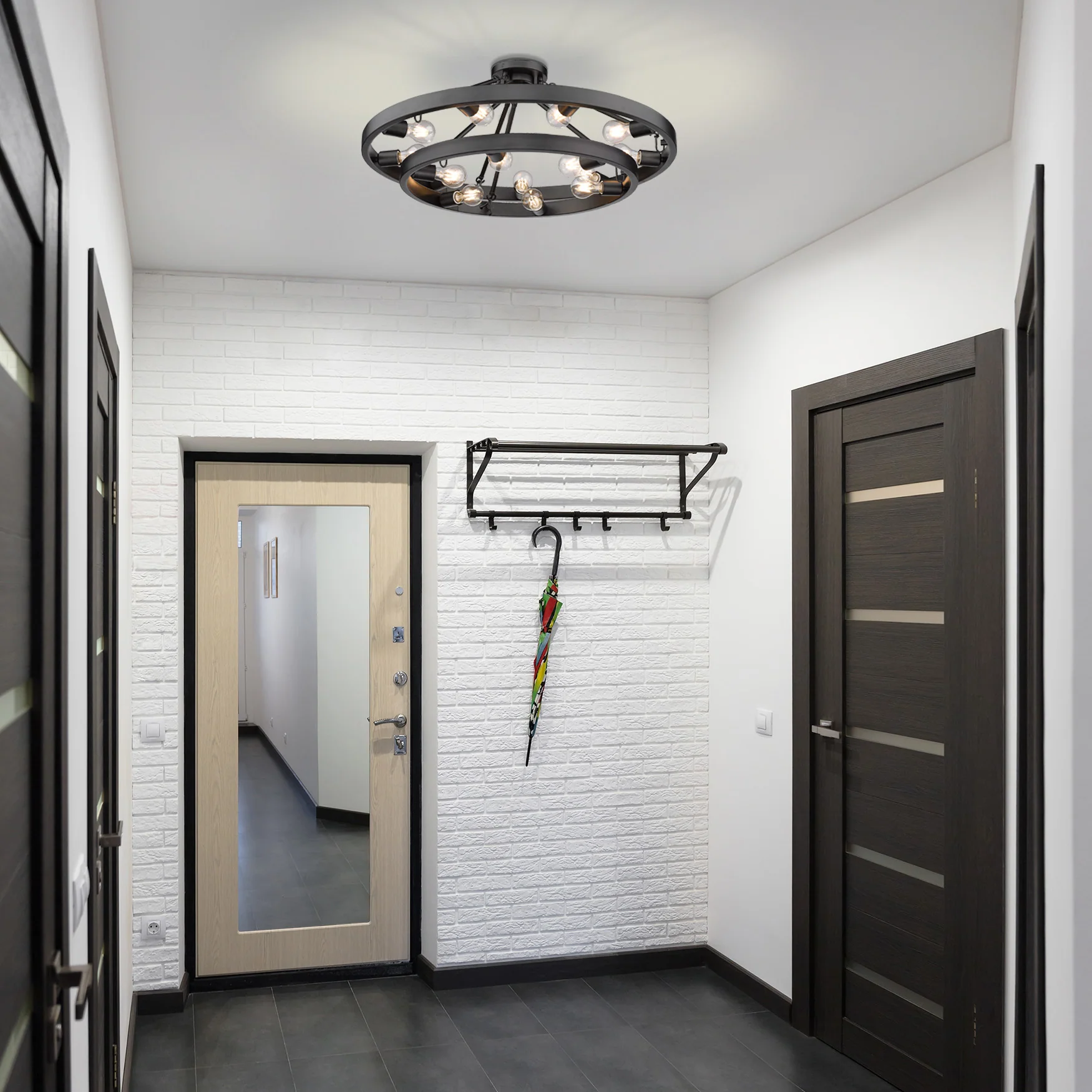 Golden Lighting Castile 15-light Semi-Flush Mount in Matte Black - Image 2