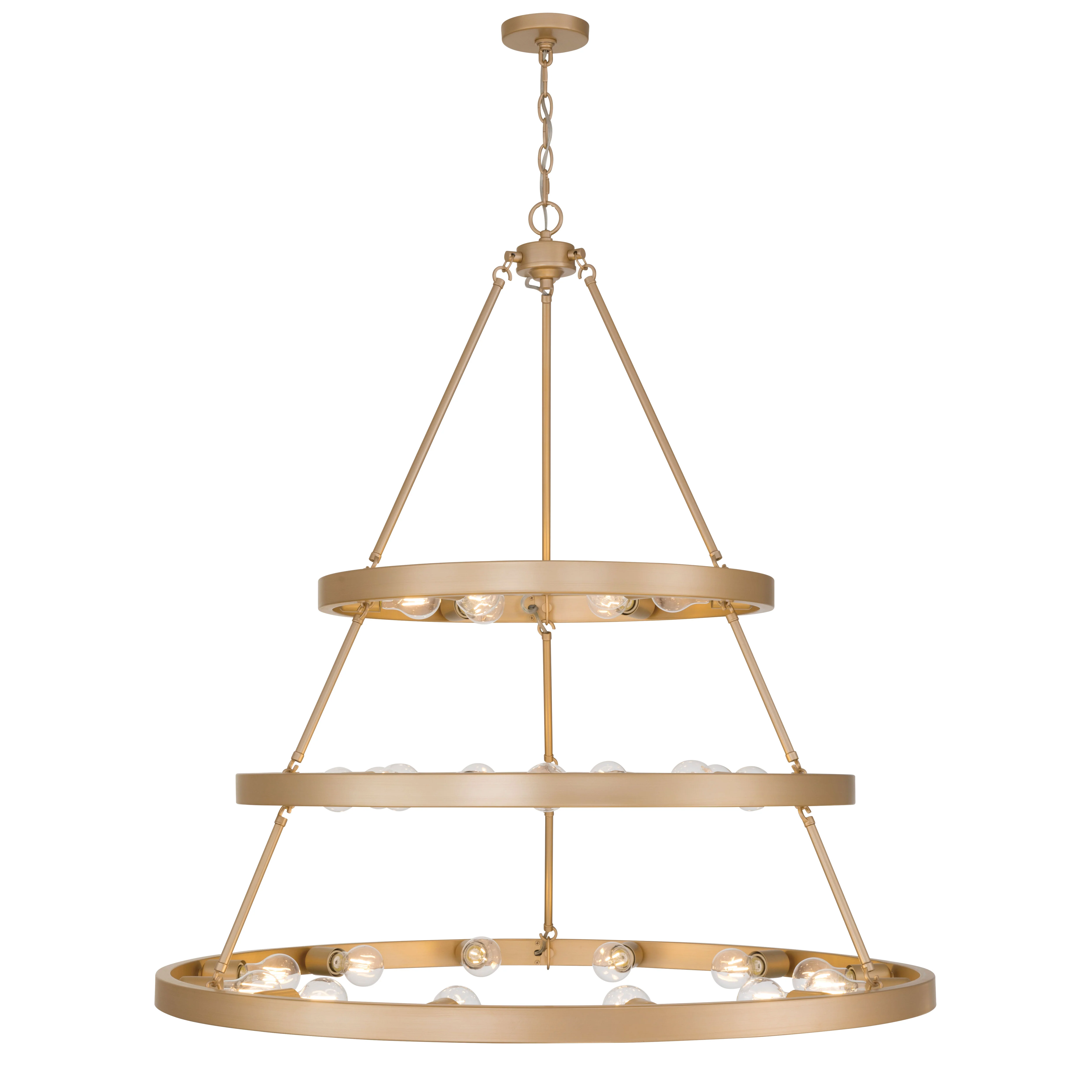 Golden Lighting Castile 27-light 2-tier Chandelier (6+9+12) in French Gold - Image 2