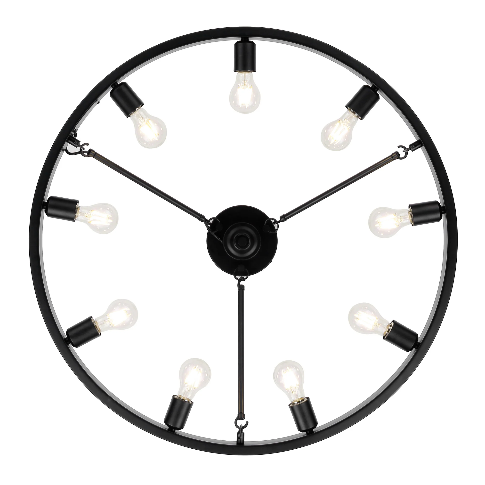 Golden Lighting Castile 9-light Semi-Flush Mount in Matte Black - Image 2