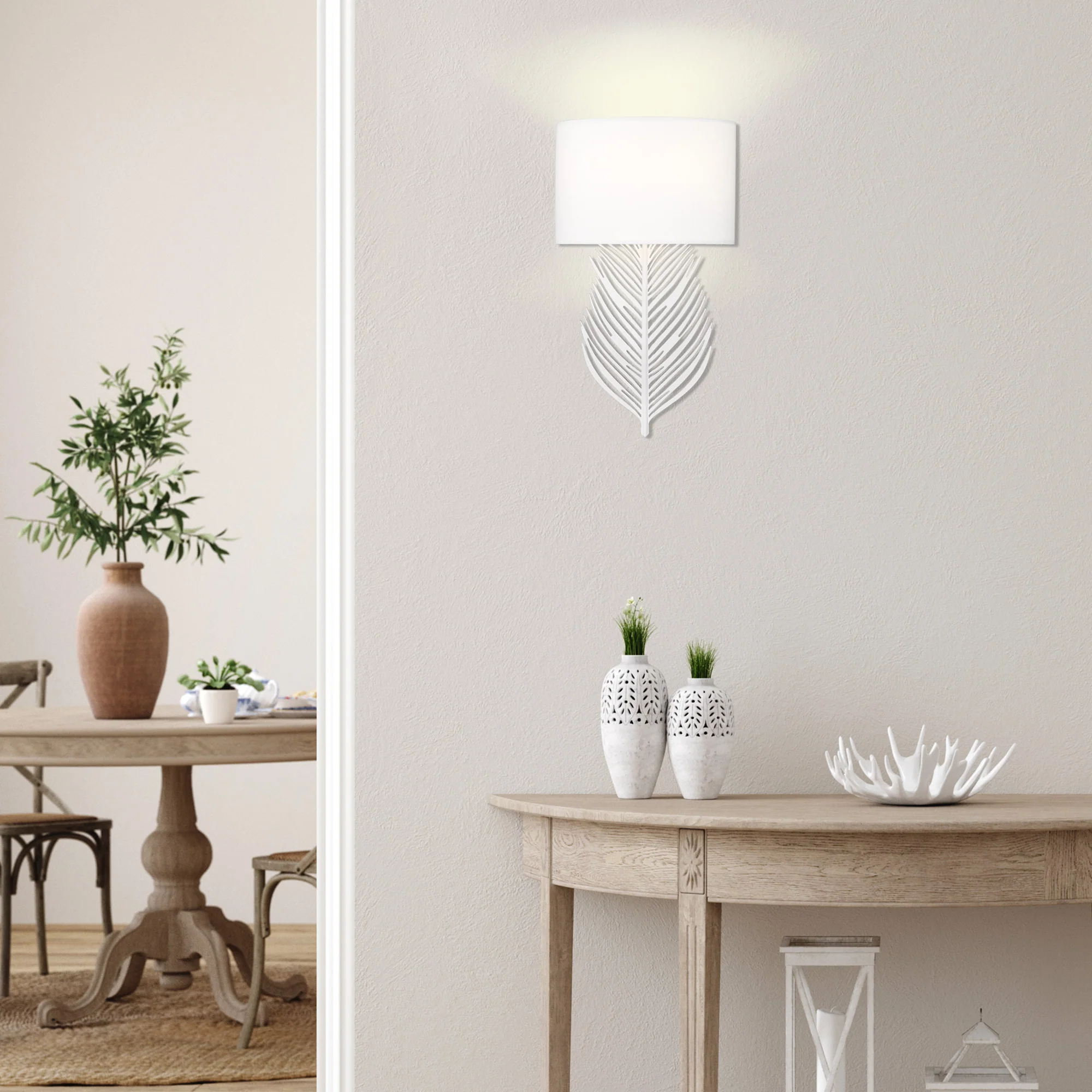 Golden Lighting Cay 2-light Wall Sconce in Matte White - Image 2