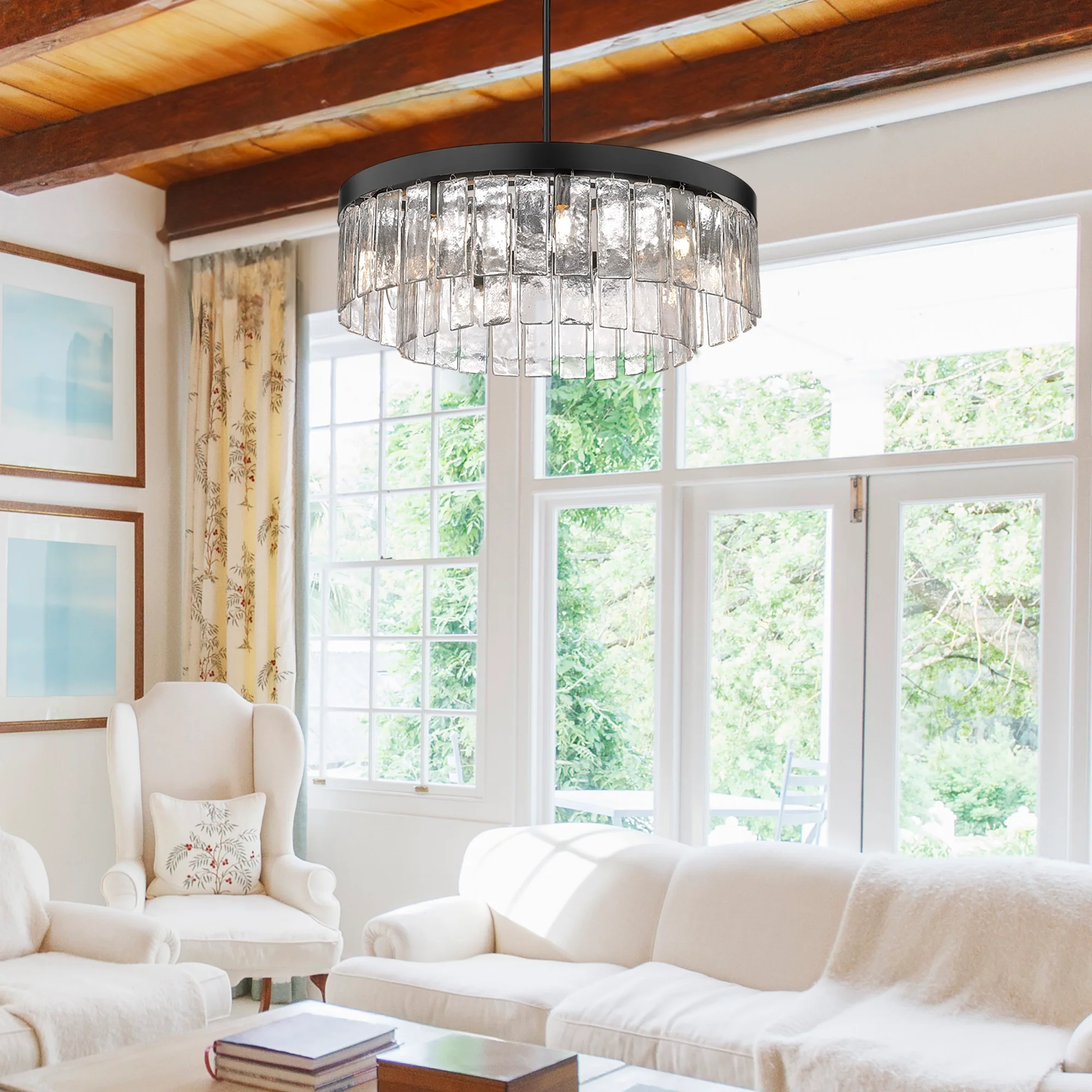 Golden Lighting Ciara 9-light Chandelier in Matte Black - Image 2