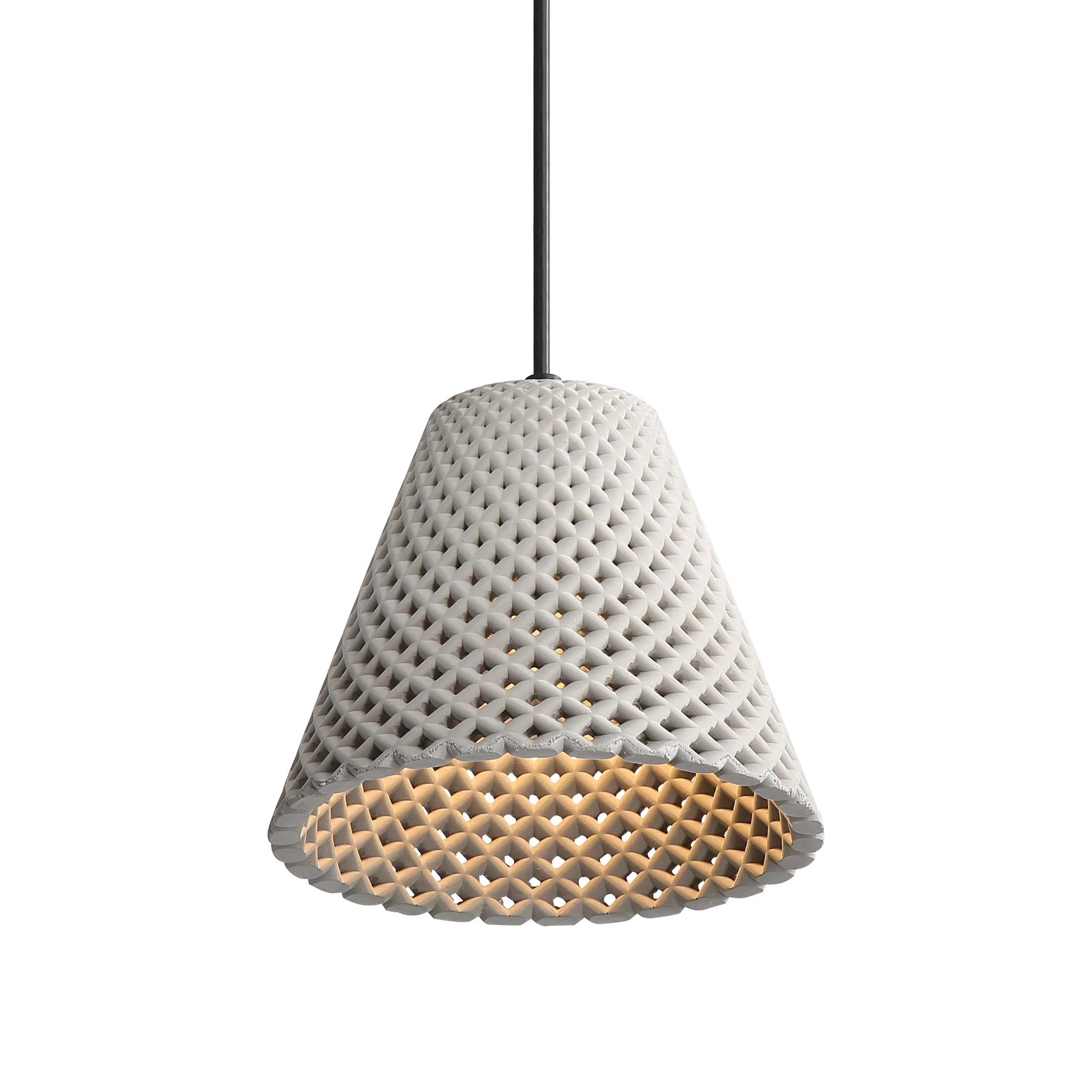 Golden Lighting Clarus 8in Integrated LED Pendant in Grey Cement - Image 2