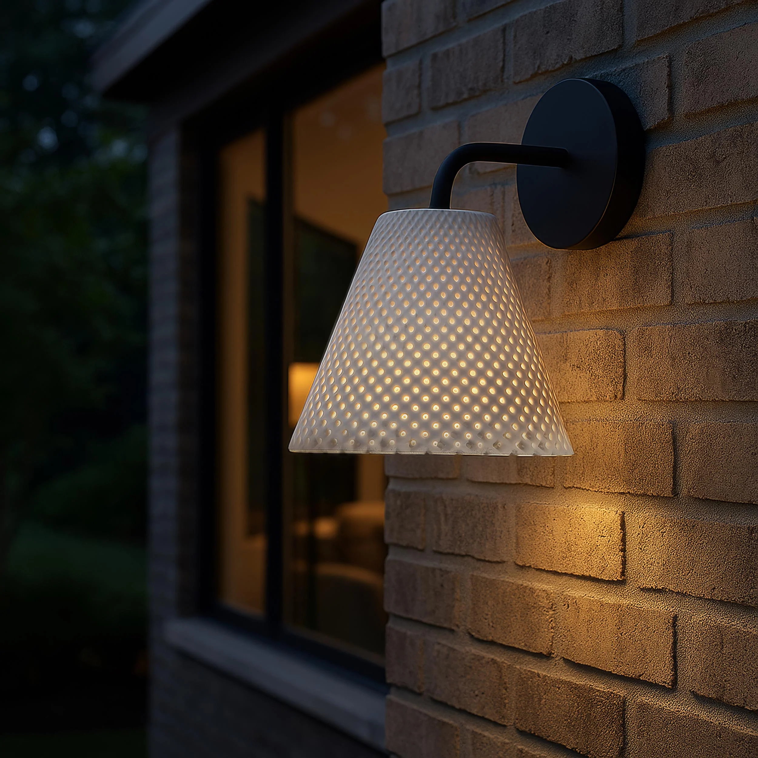 Golden Lighting Clarus Integrated LED Wall Sconce in White Sandstone Cement - Image 2