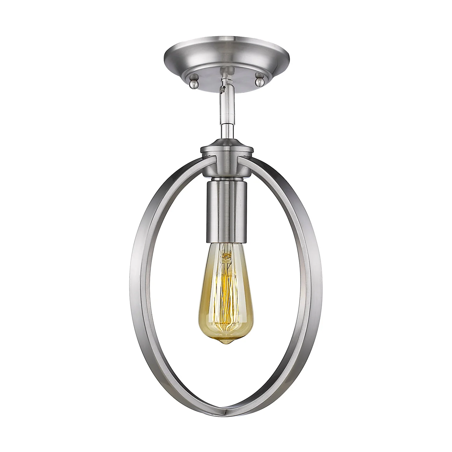 Golden Lighting Colson 1-light Semi-Flush Mount in Pewter - Image 2