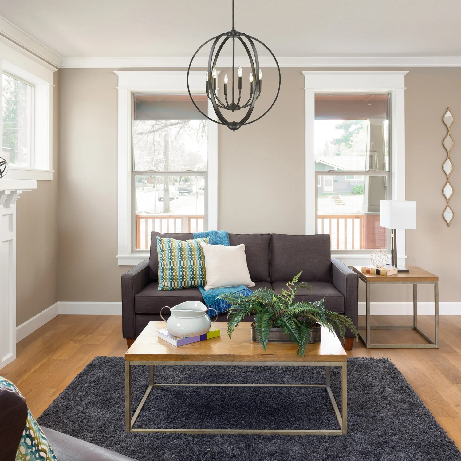 Golden Lighting Colson 6-light Chandelier in Etruscan Bronze - Image 2