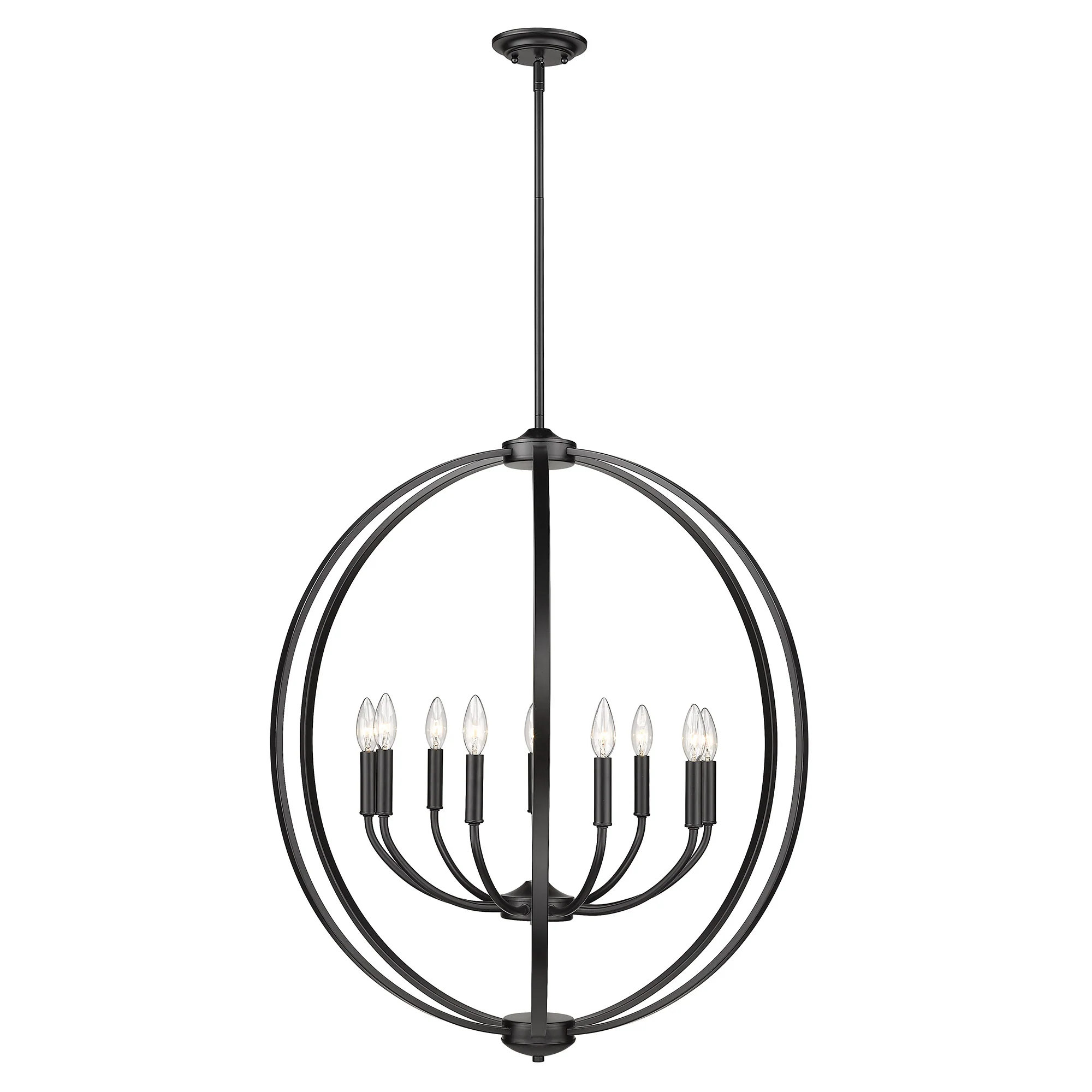 Golden Lighting Colson 9-light Chandelier in Matte Black - Image 2
