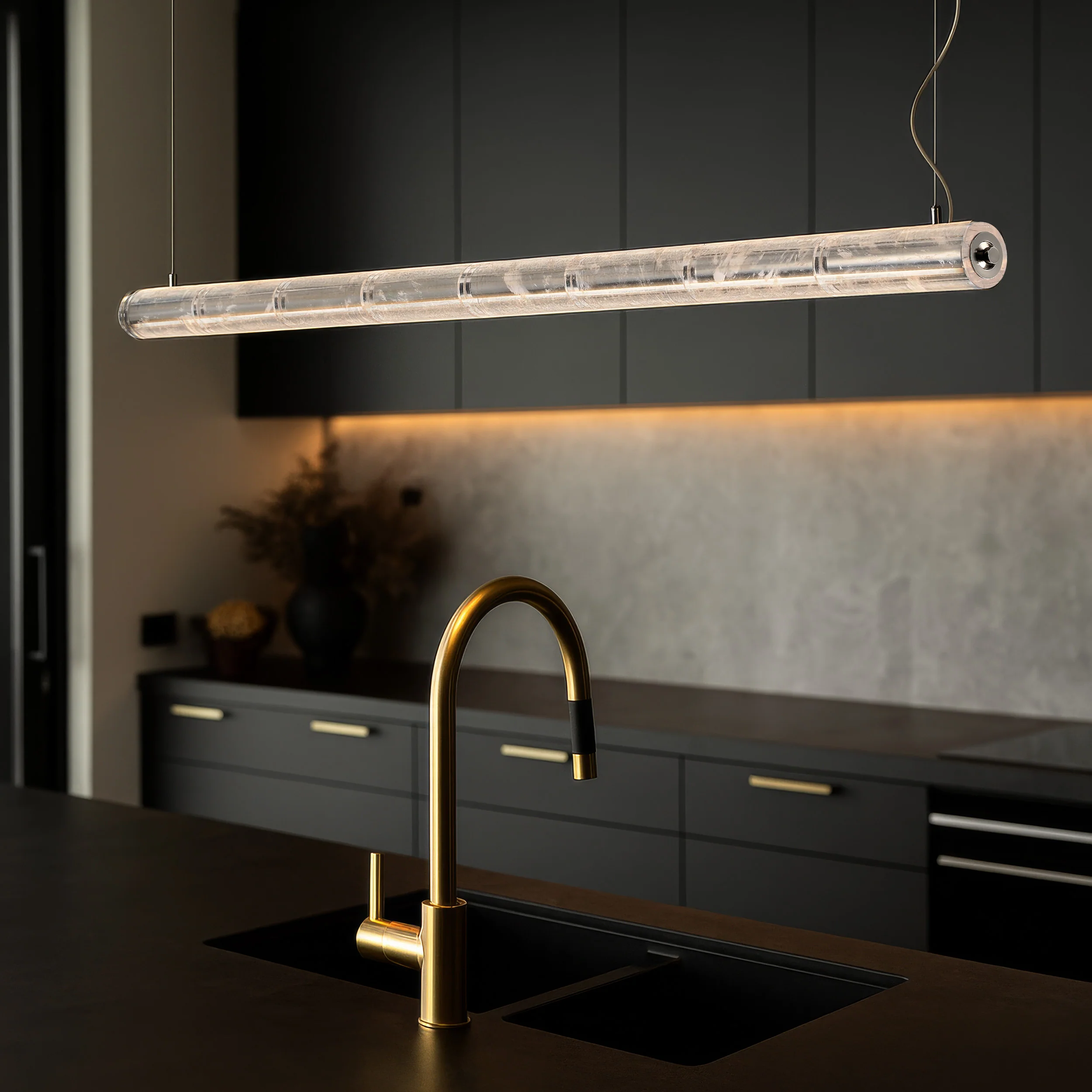 Golden Lighting Crystallo Integrated LED Island Light in Polished Nickel - Image 2
