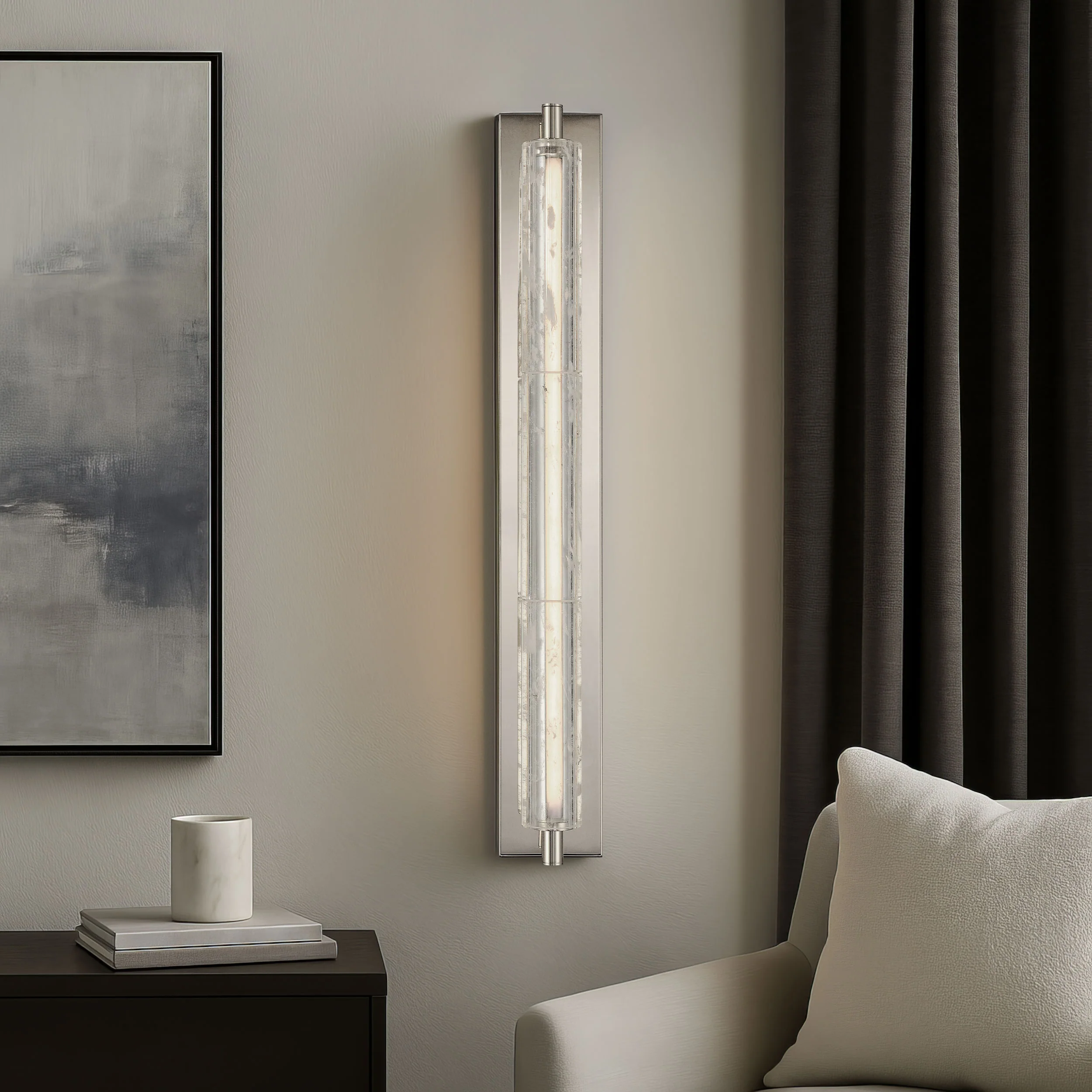Golden Lighting Crystallo Integrated LED Wall Sconce in Polished Nickel - Image 2