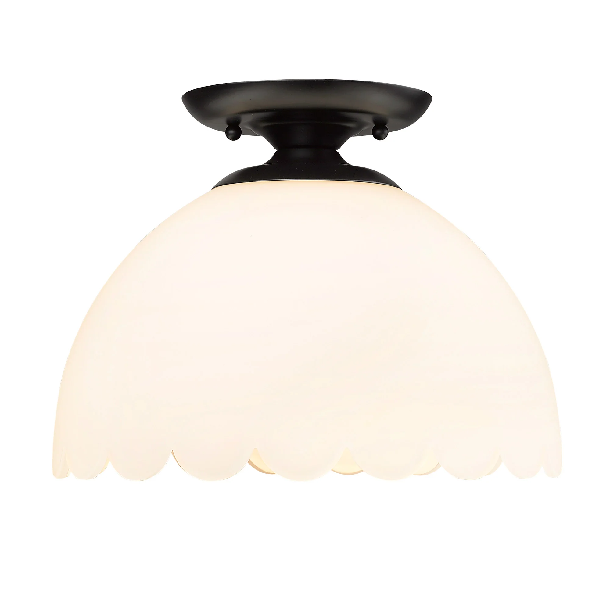 Golden Lighting Dorinda 1-light Semi-Flush Mount in Matte Black - Image 2