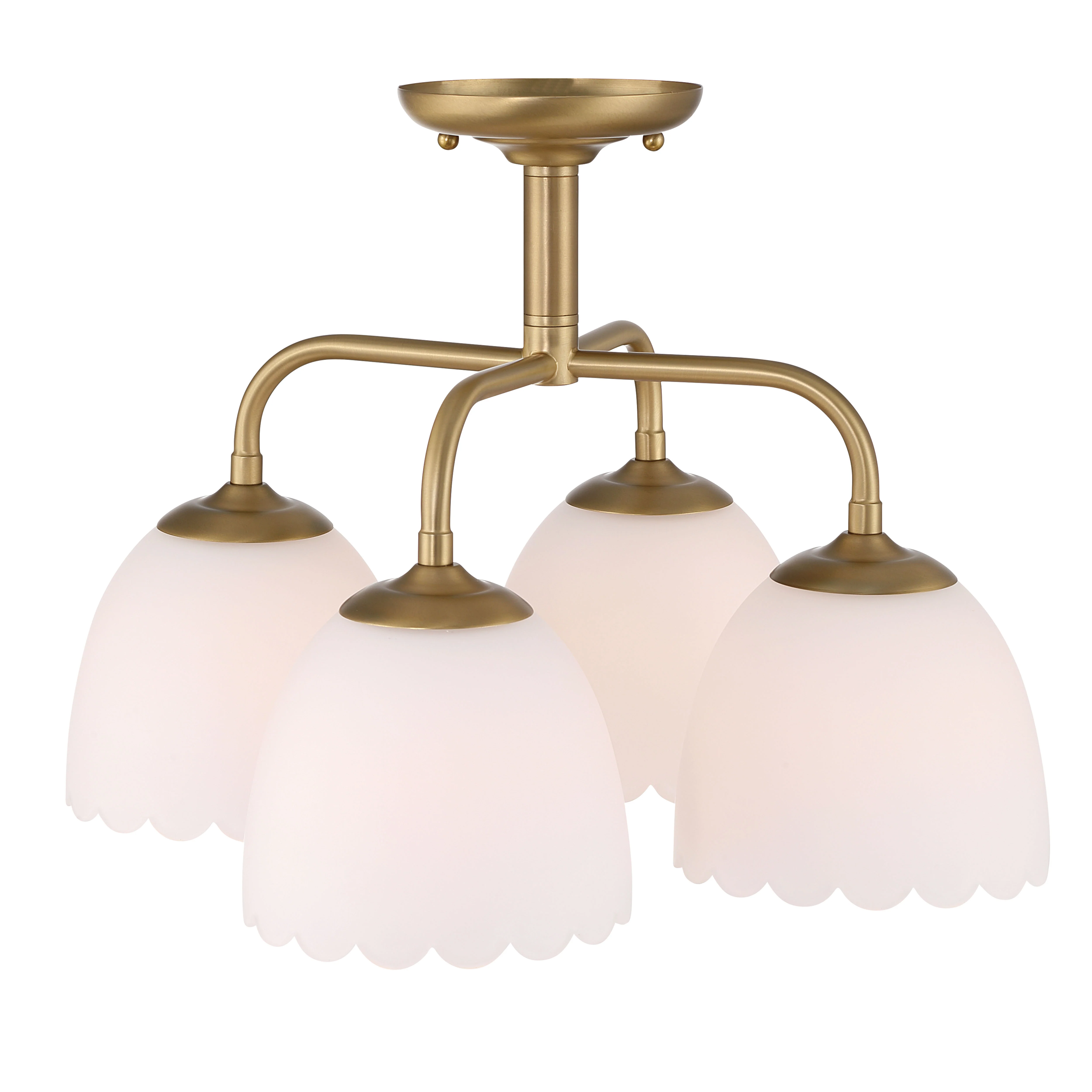 Golden Lighting Dorinda 4-light Semi-Flush Mount in Brushed Champagne Brass - Image 2