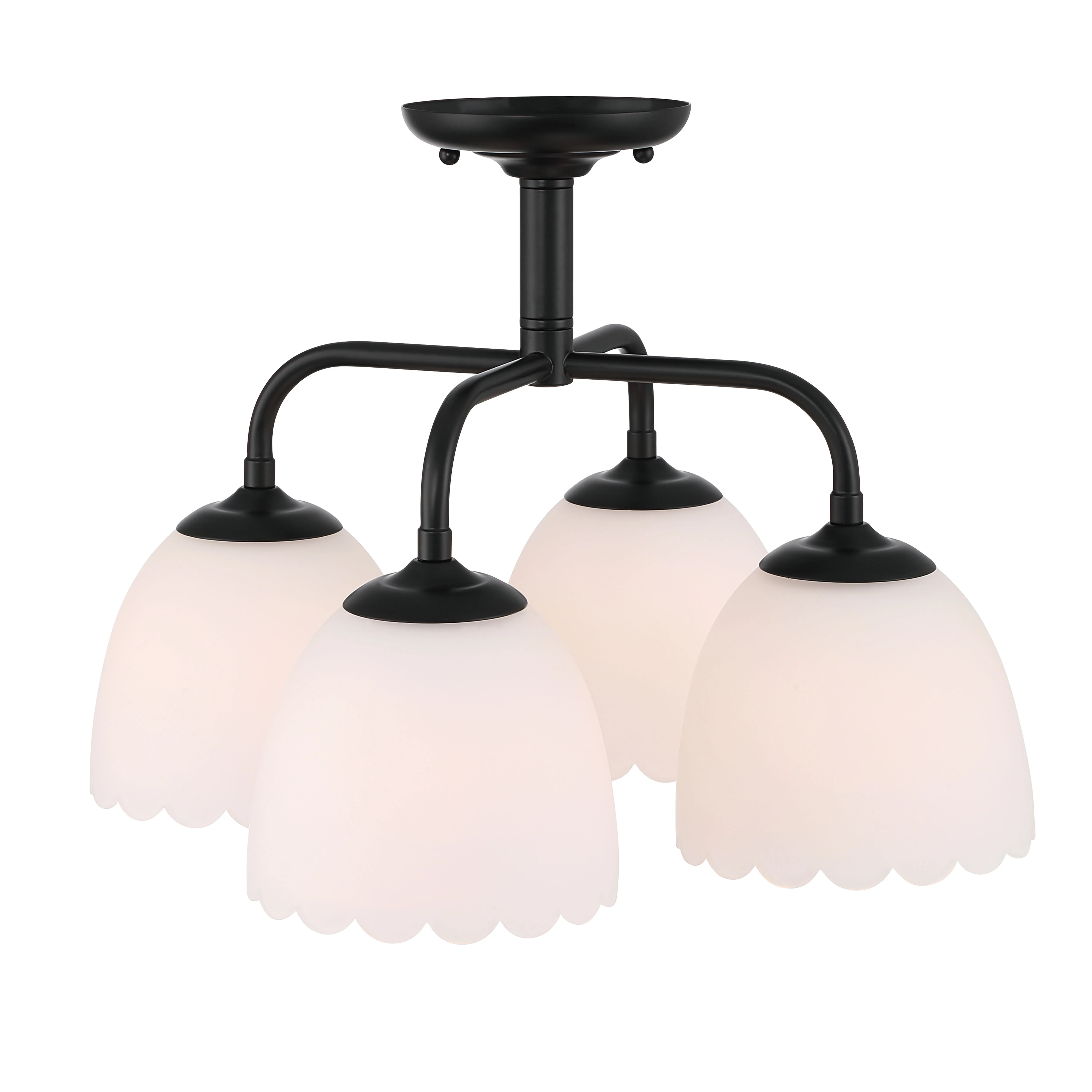 Golden Lighting Dorinda 4-light Semi-Flush Mount in Matte Black - Image 2