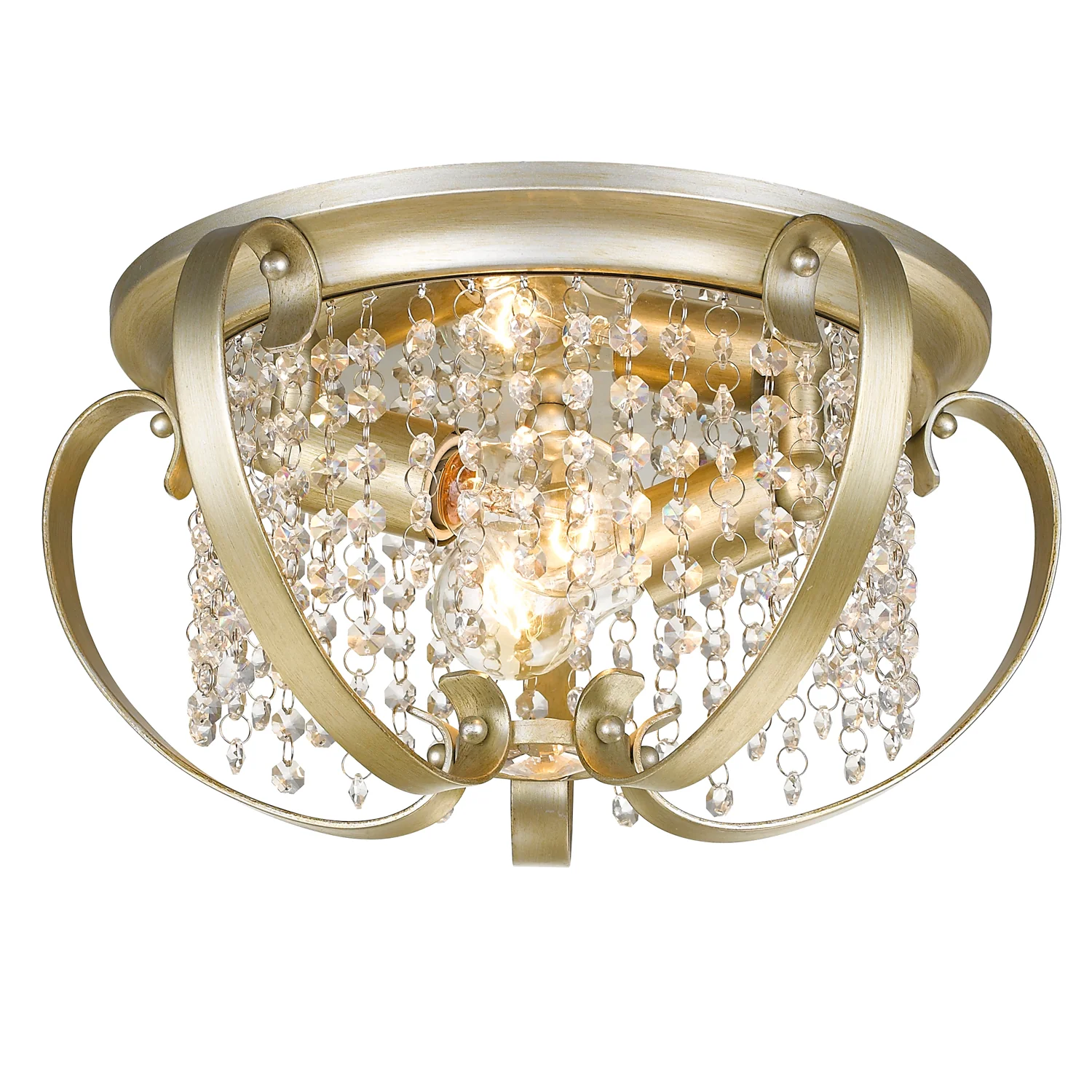 Golden Lighting Ella 2-light Flush Mount in White Gold - Image 2