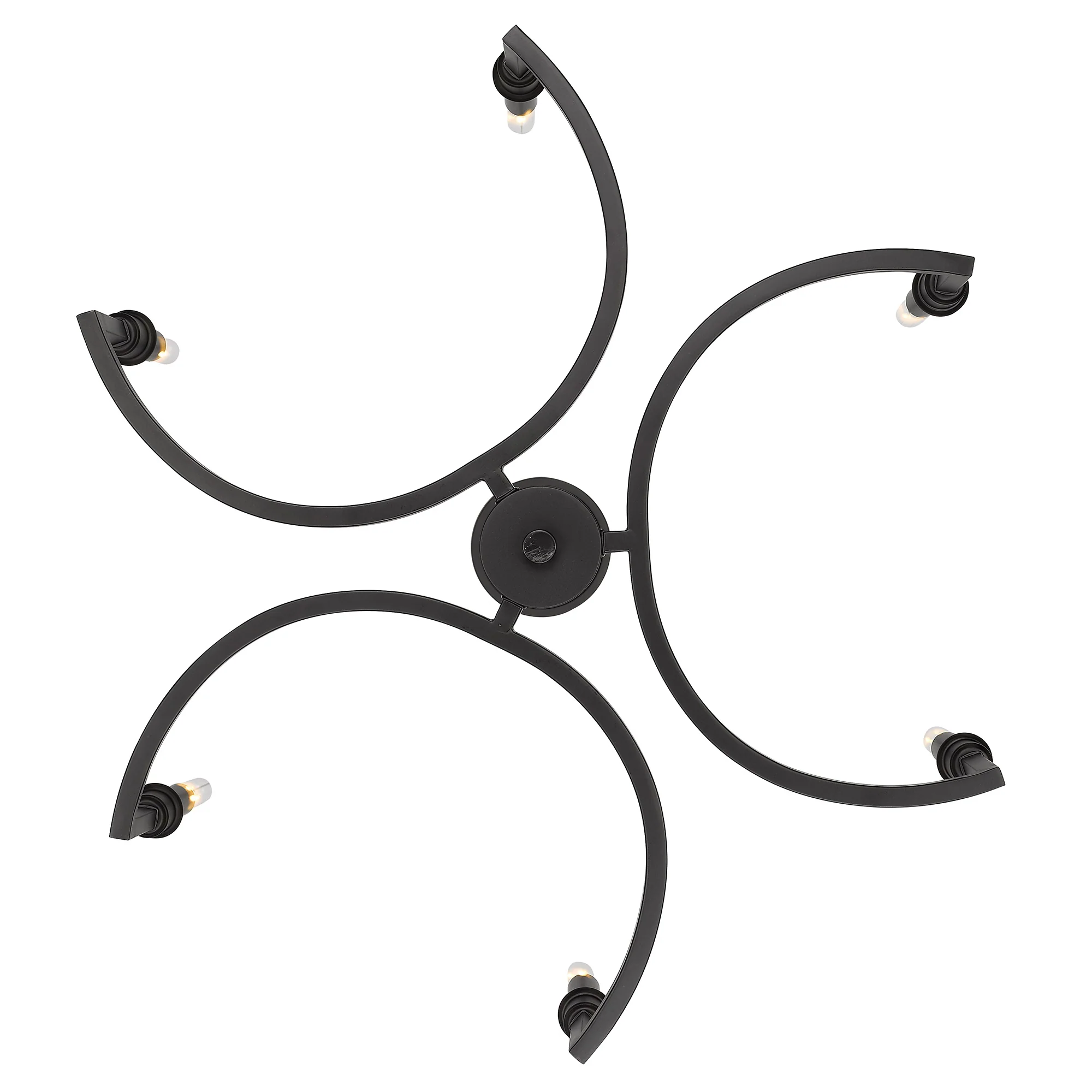 Golden Lighting Ellyn 6-light Chandelier in Matte Black - Image 2