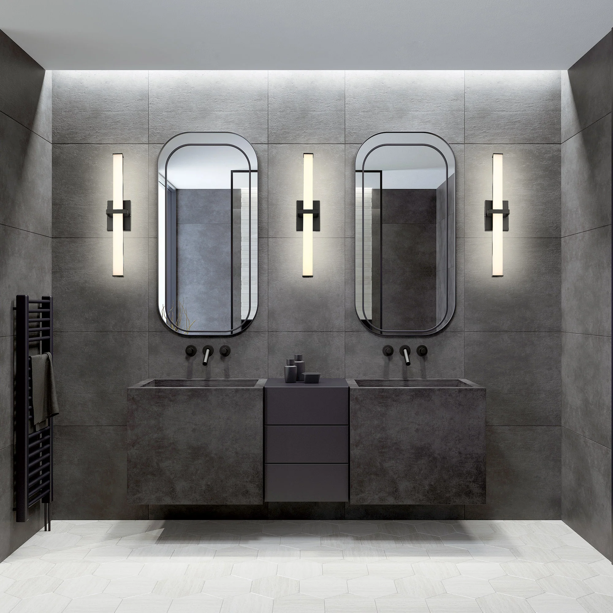 Golden Lighting Elon Integrated LED 24in Vanity in Matte Black - Image 2