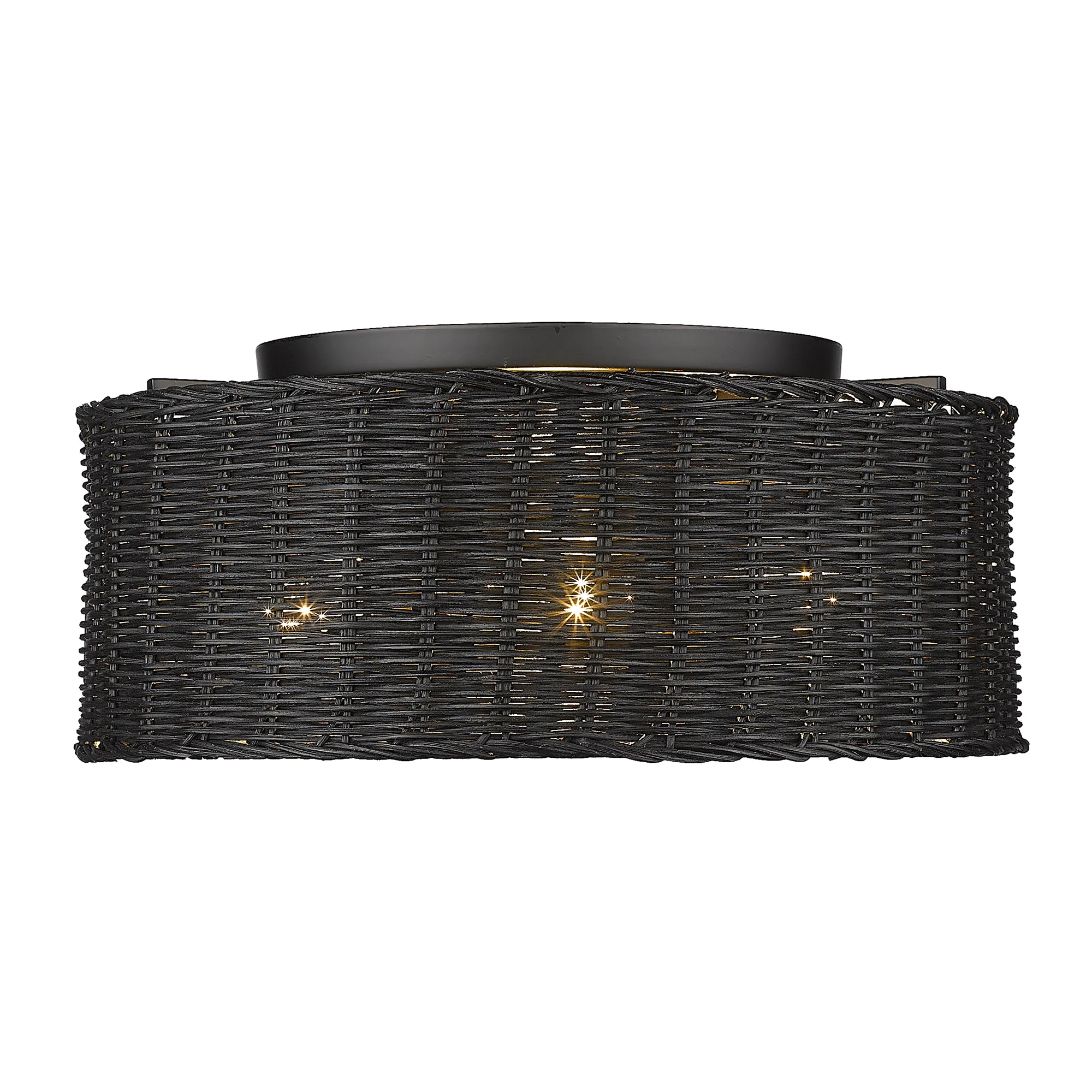 Golden Lighting Erma 3-light Flush Mount in Matte Black - Image 2