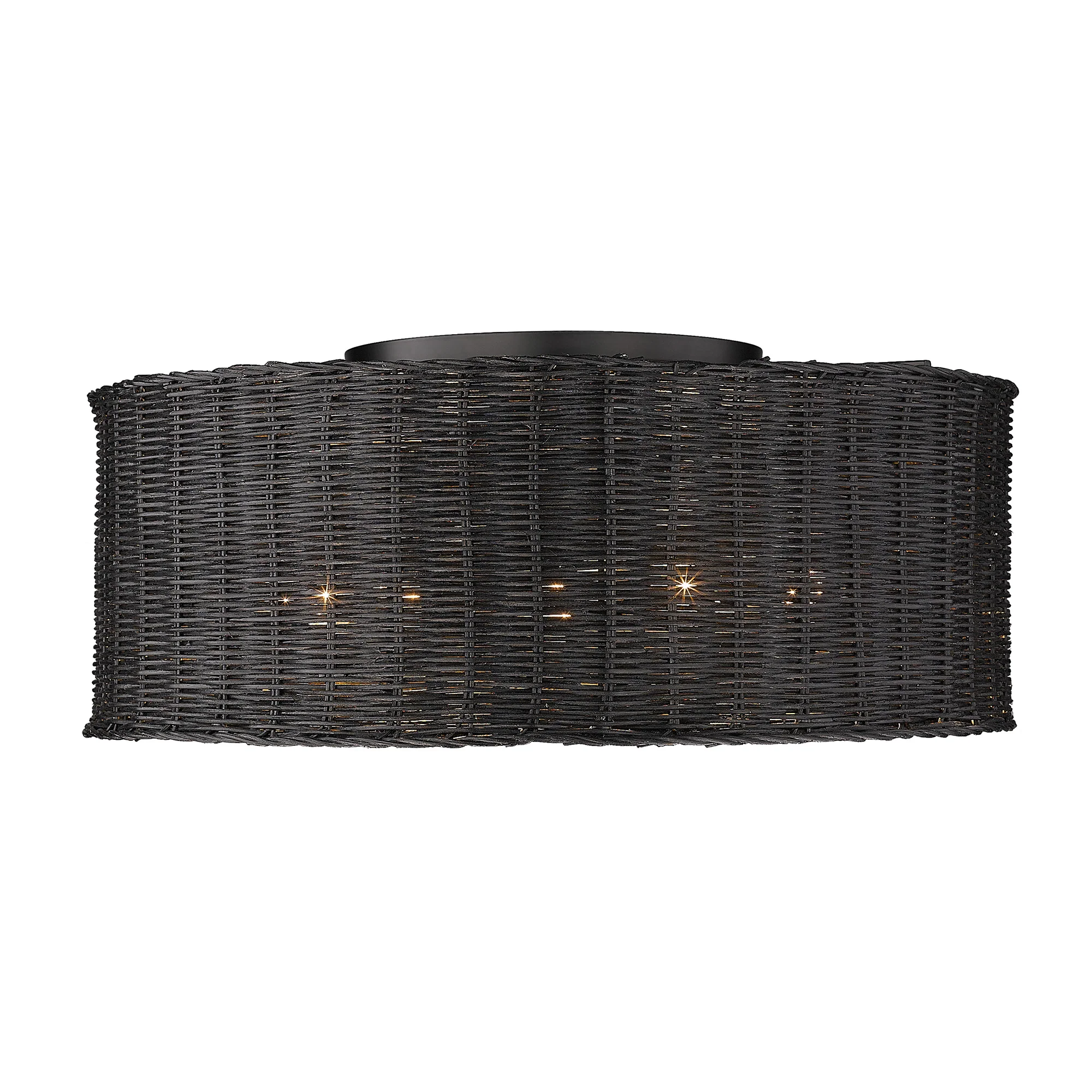 Golden Lighting Erma 5-light Flush Mount in Matte Black - Image 2