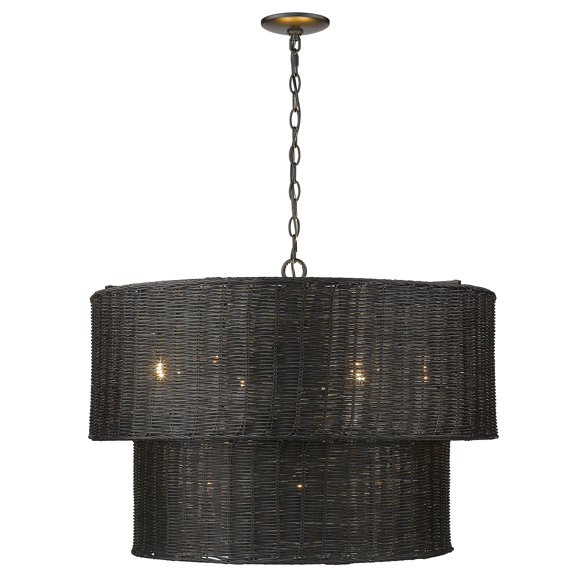 Golden Lighting Erma 9-light Chandelier in Matte Black - Image 2