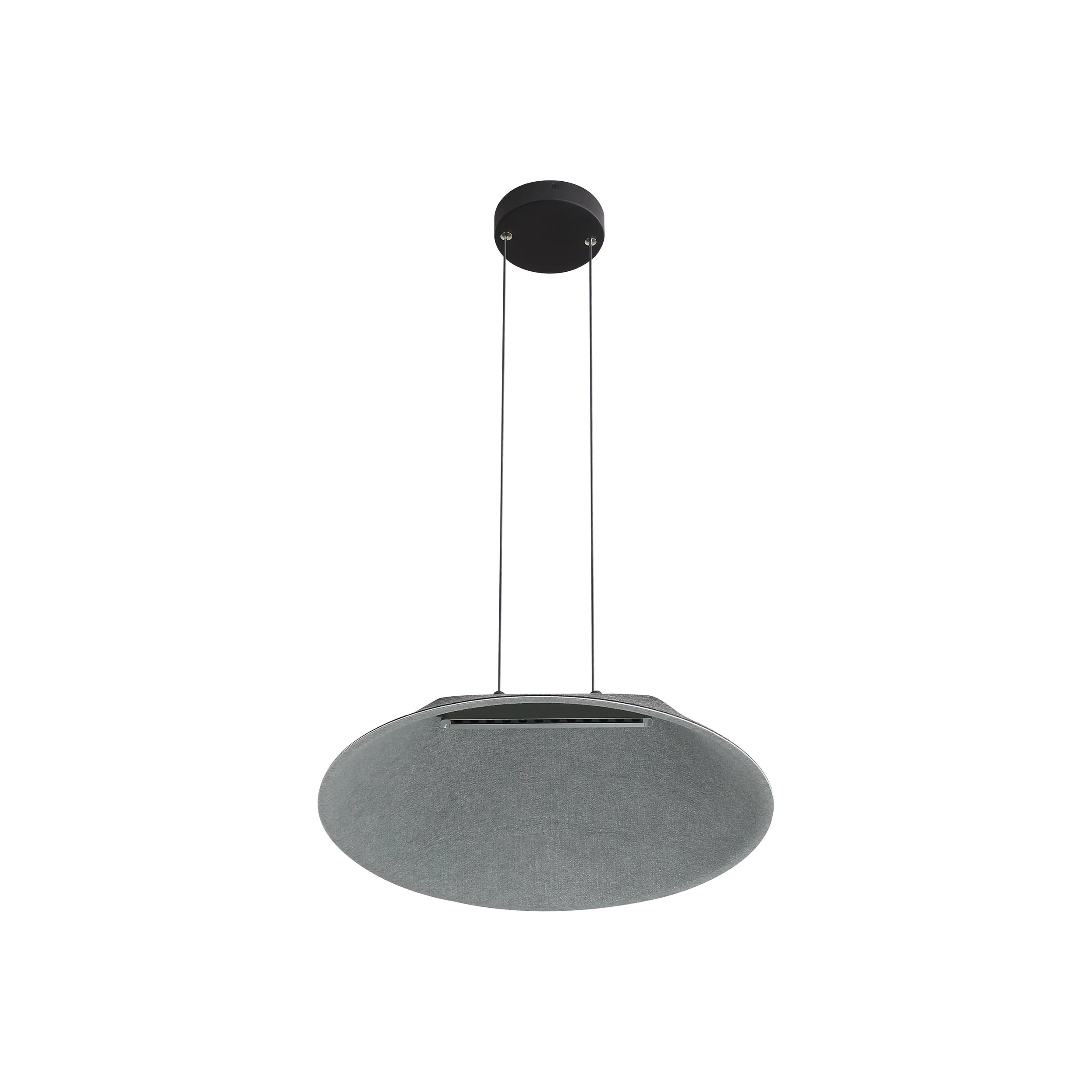 Golden Lighting Faroe 21in Integrated LED Pendant in Flecked Black/Grey Felt - Image 2