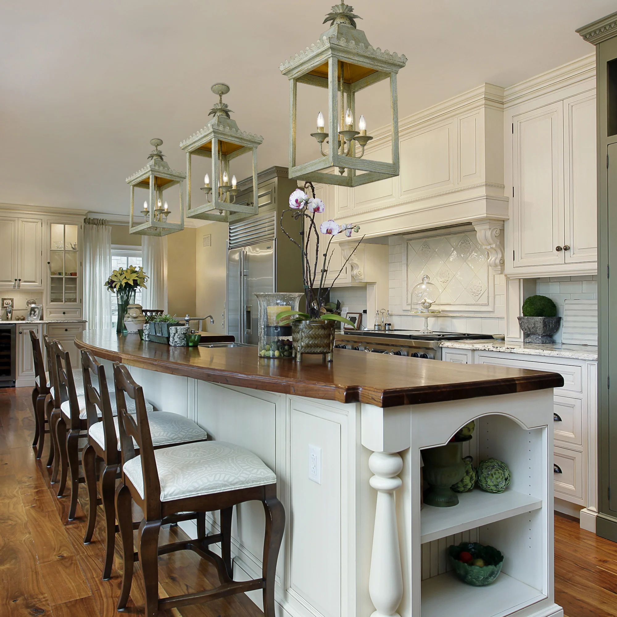 Golden Lighting Finley 4-light Pendant in Vintage Sage - Image 2