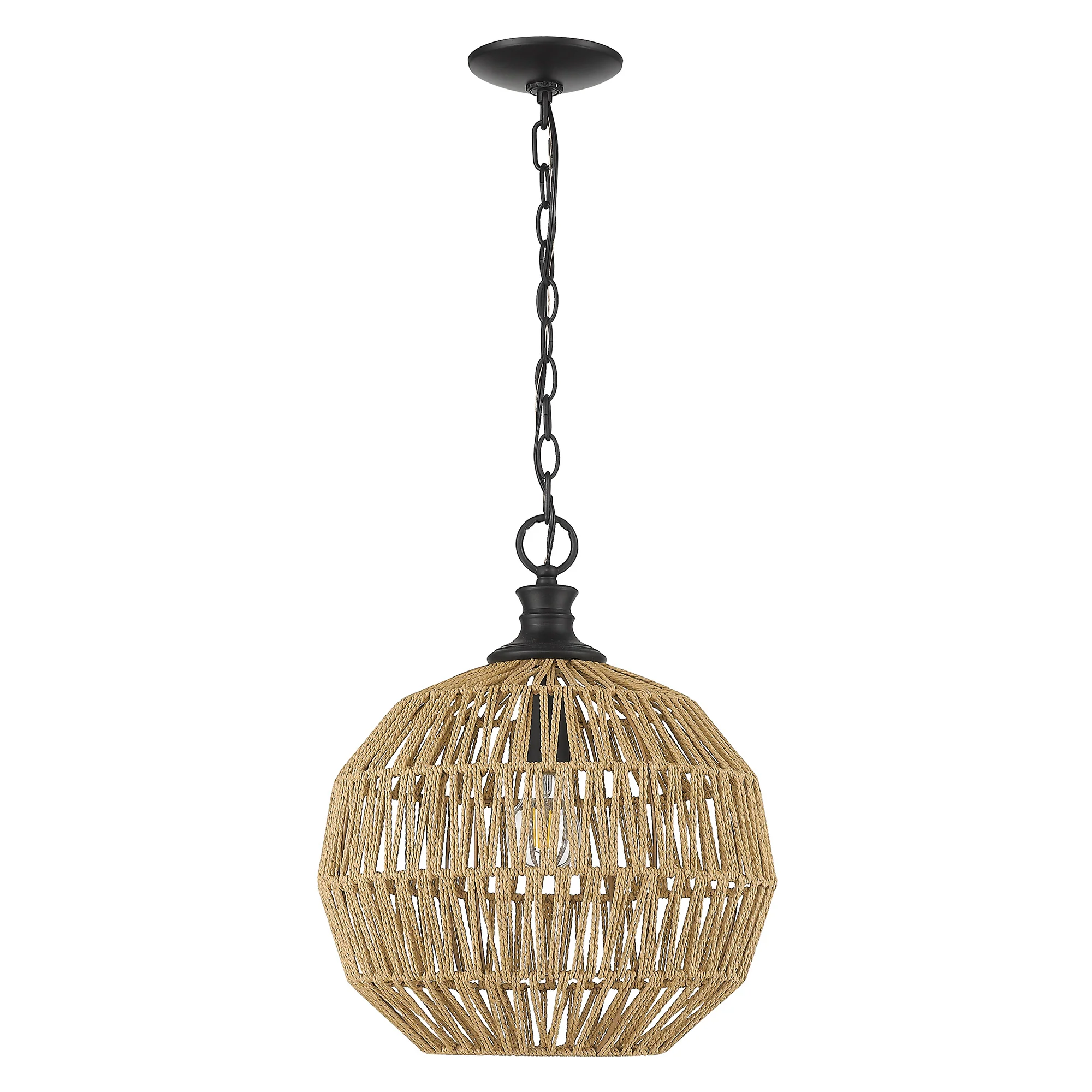 Golden Lighting Florence 1-light Pendant in Matte Black - Image 2