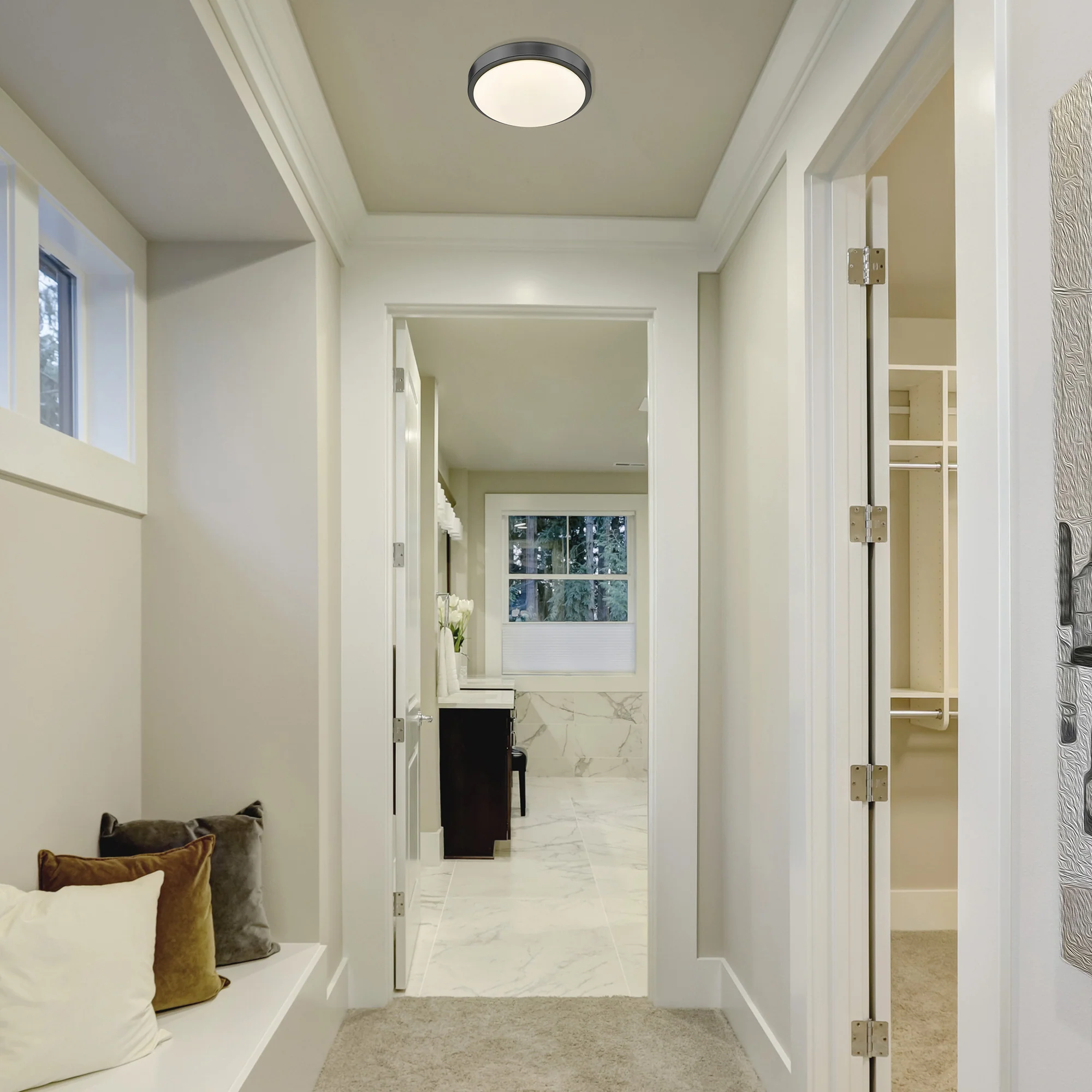 Golden Lighting Gabi Integrated LED 10in Flush Mount in Matte Black - Image 2