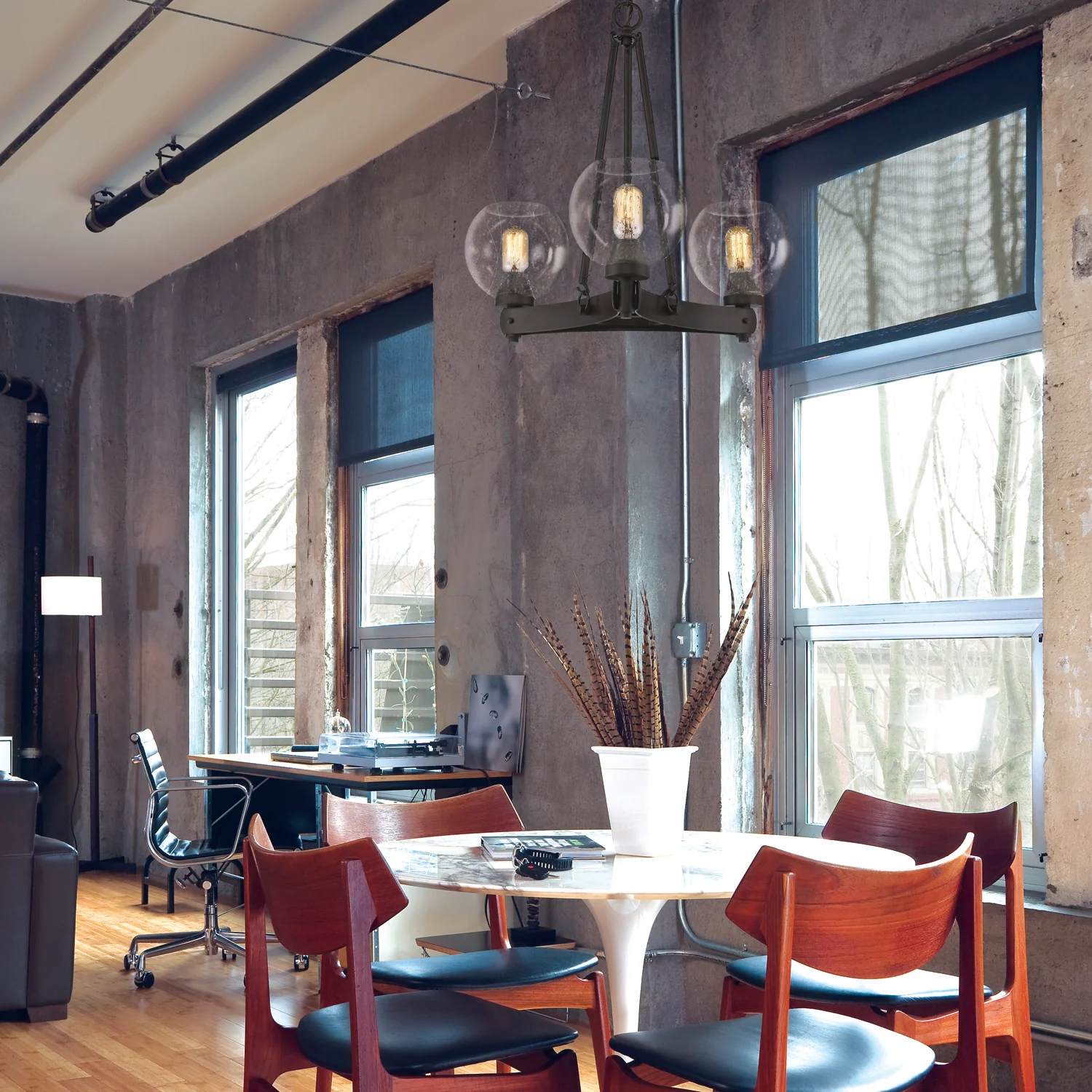 Golden Lighting Galveston 3-light Chandelier in Rubbed Bronze - Image 2